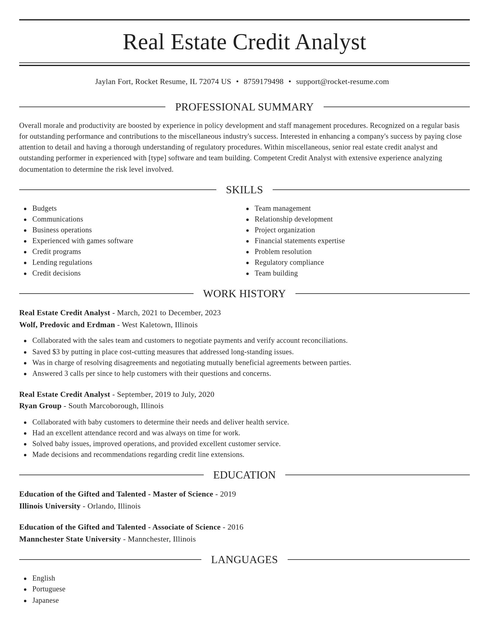 Elegant resume template
