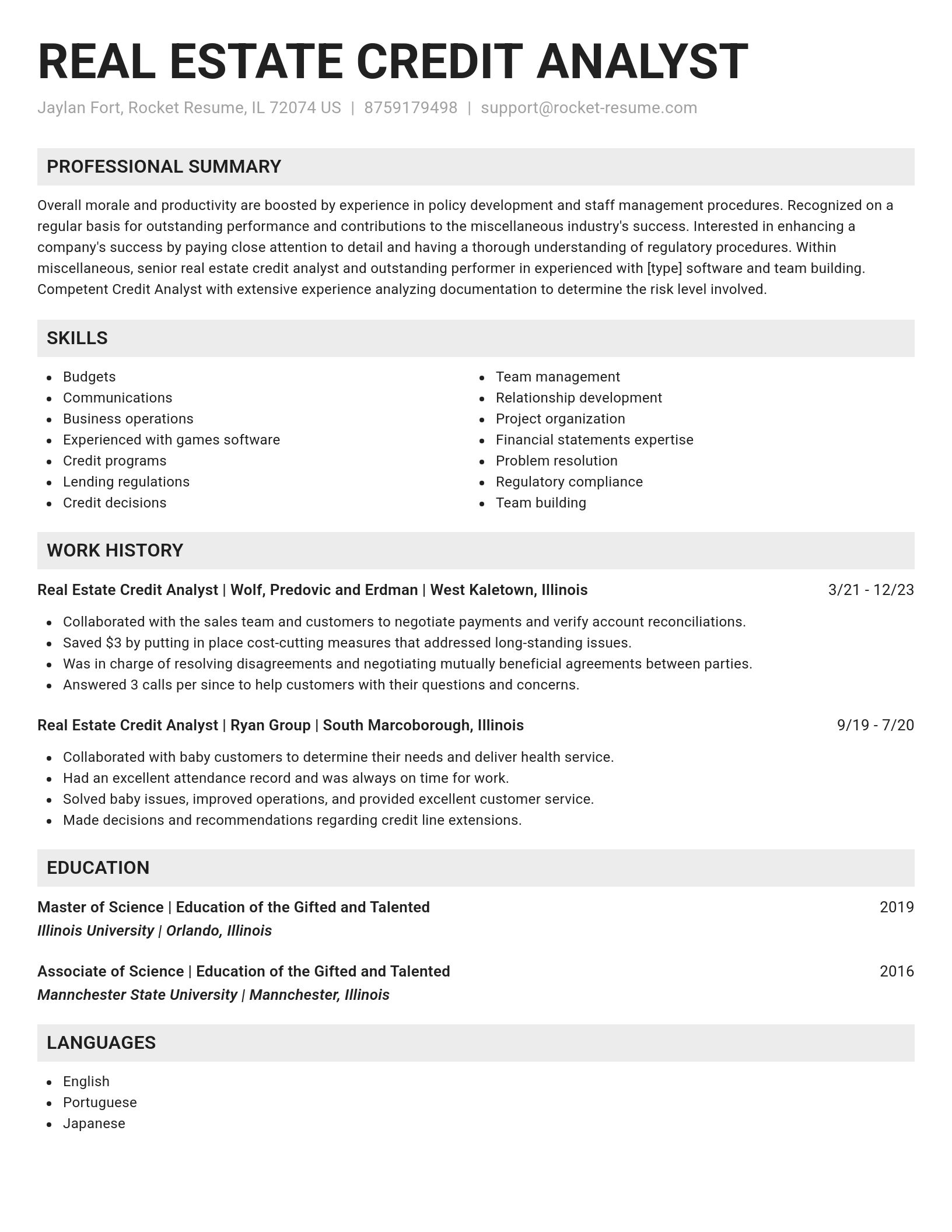 Genius resume template