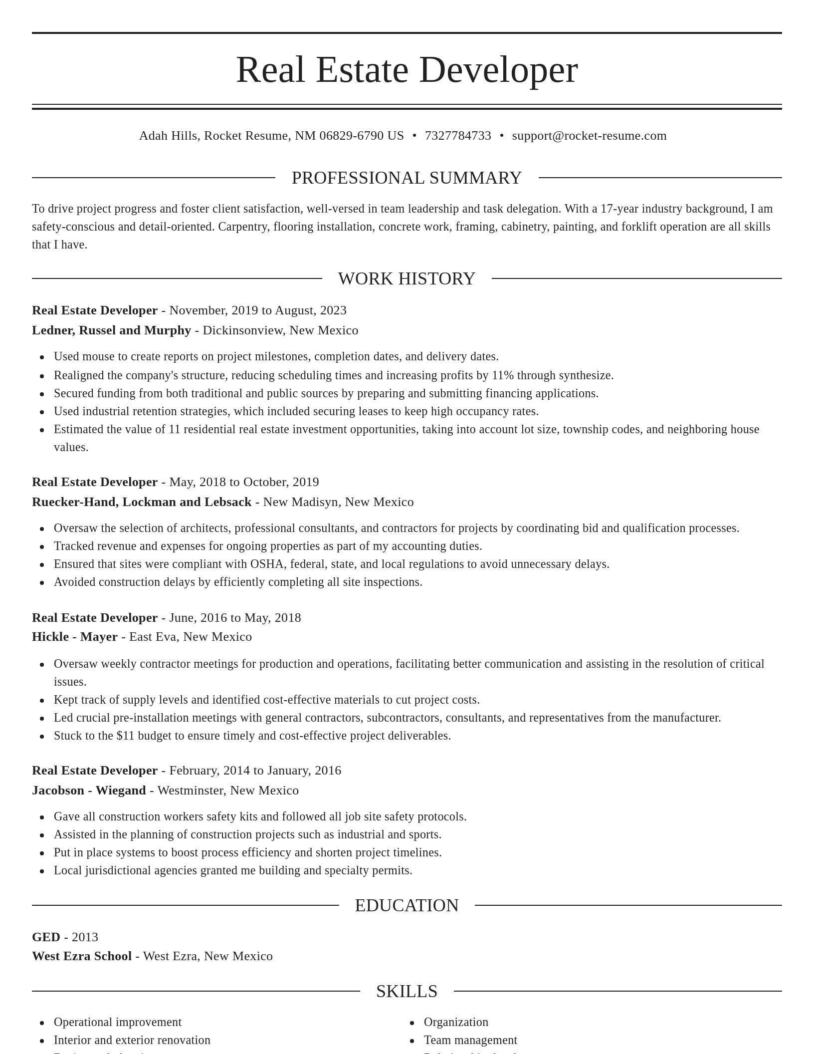 Elegant resume template