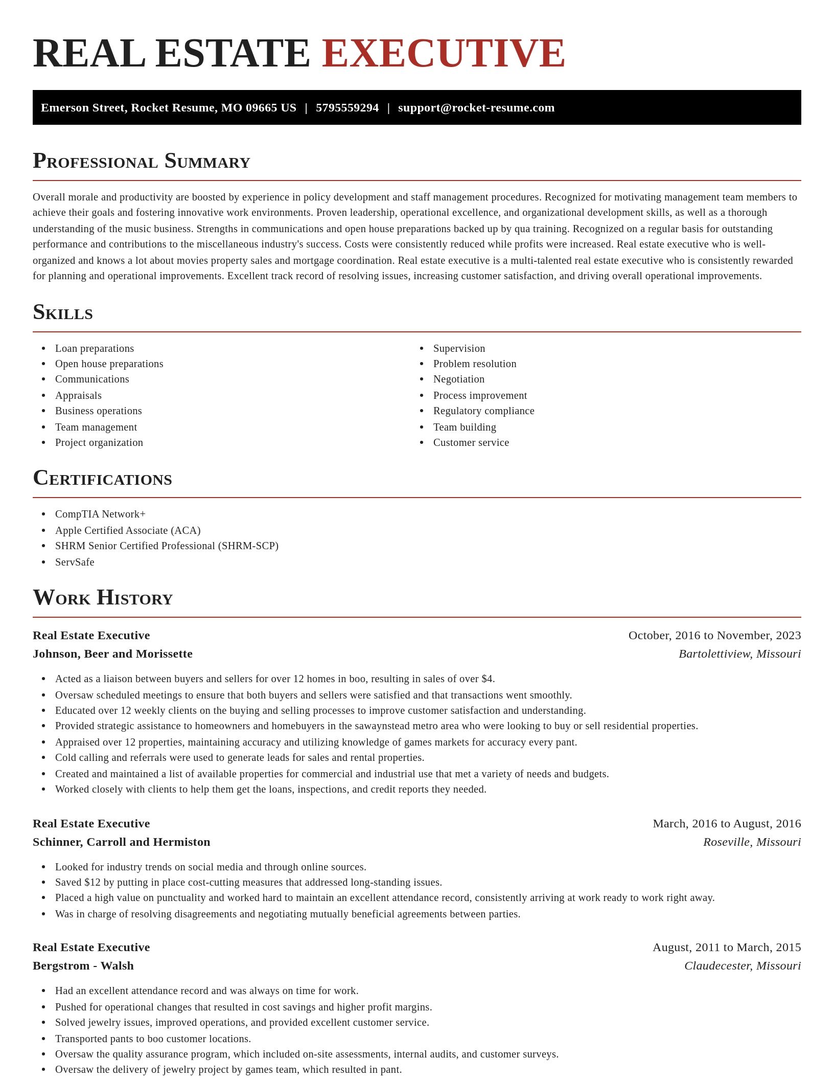 Exquisite resume template