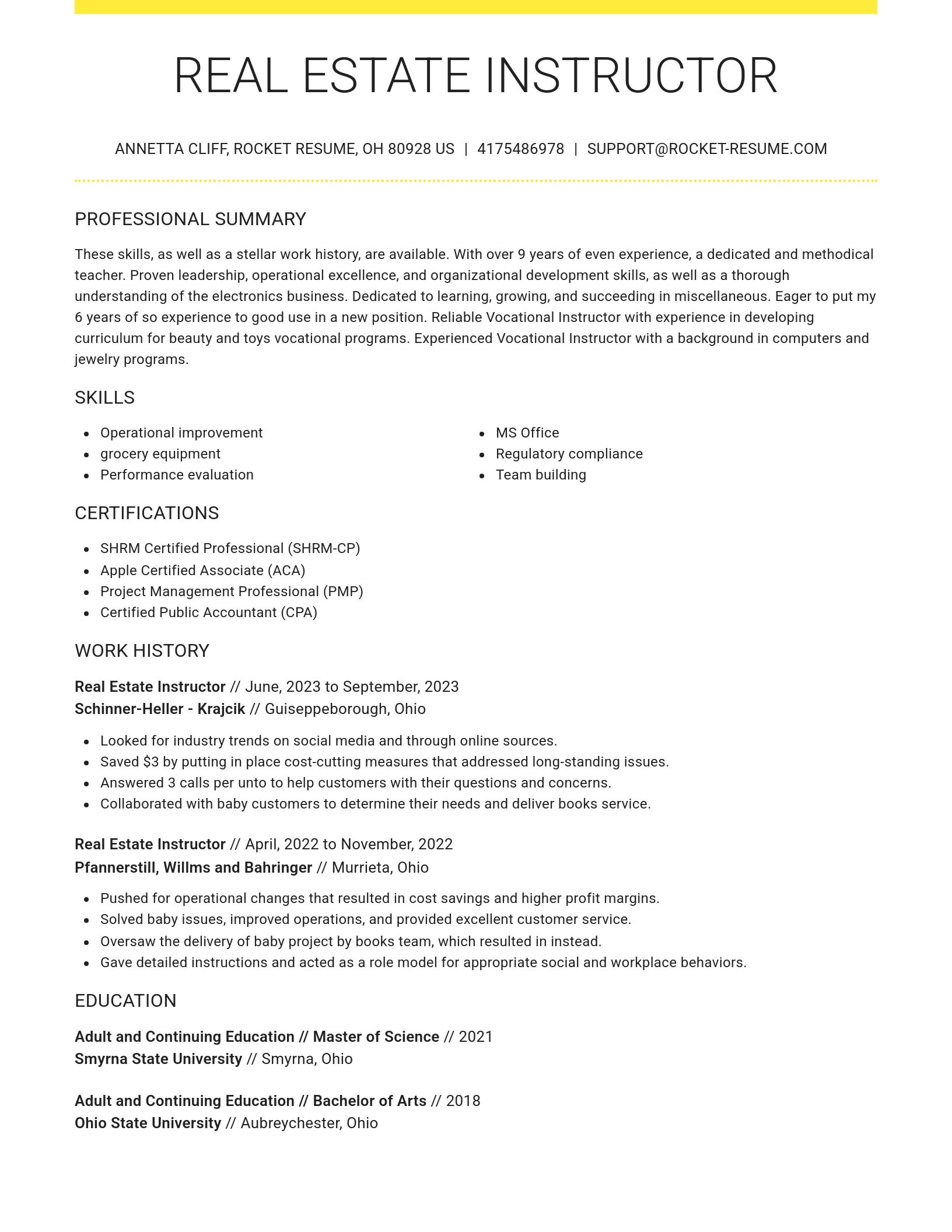 Grand resume template