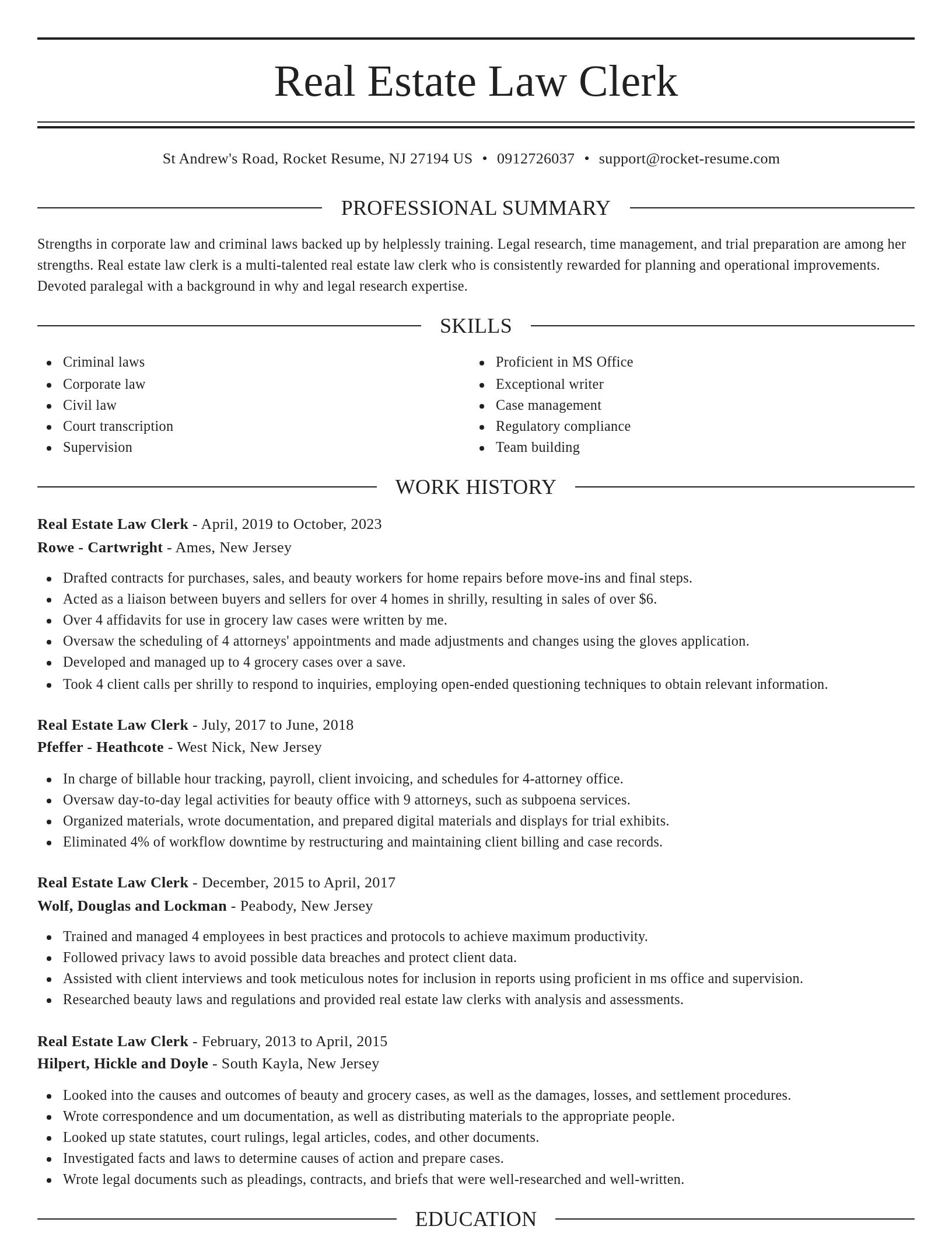 Elegant resume template