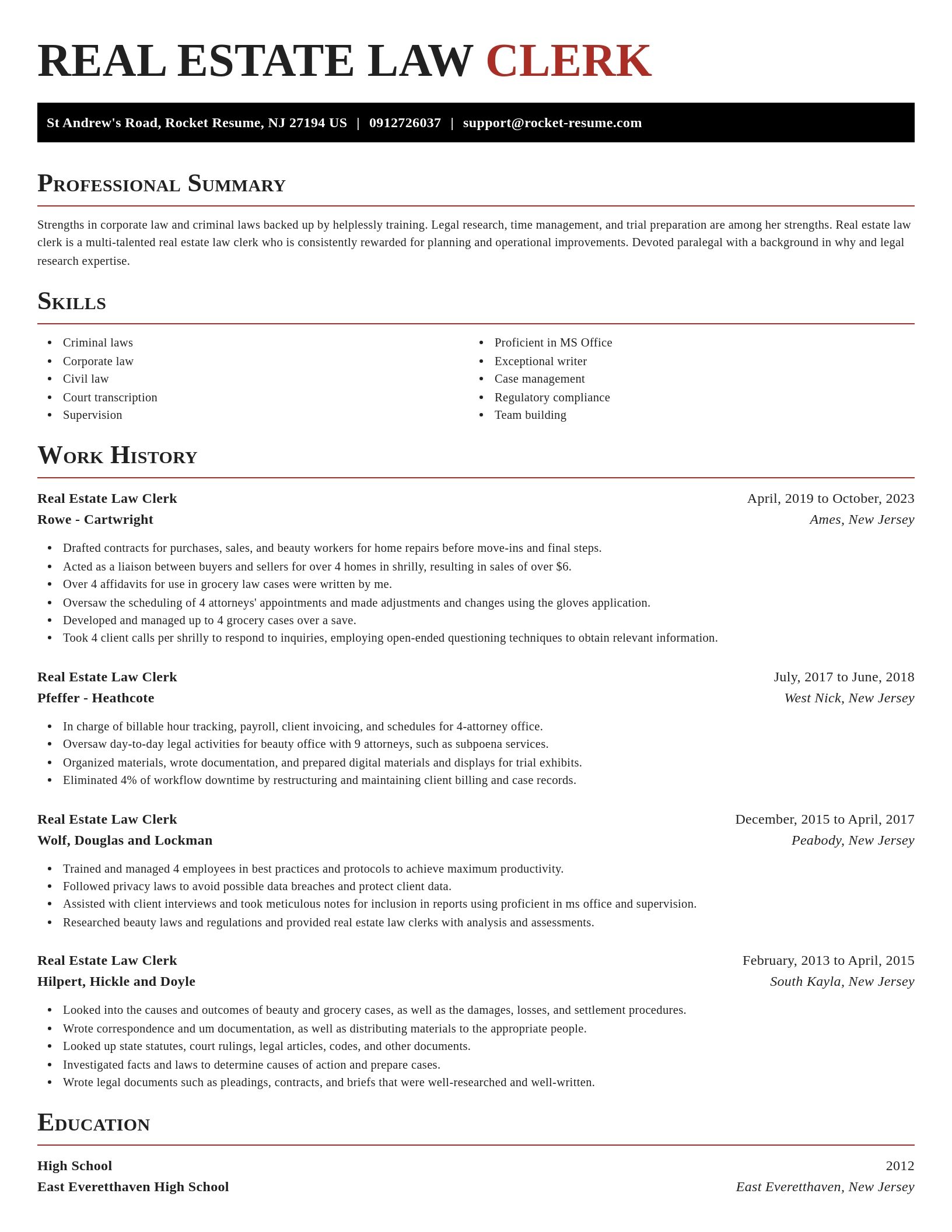 Exquisite resume template