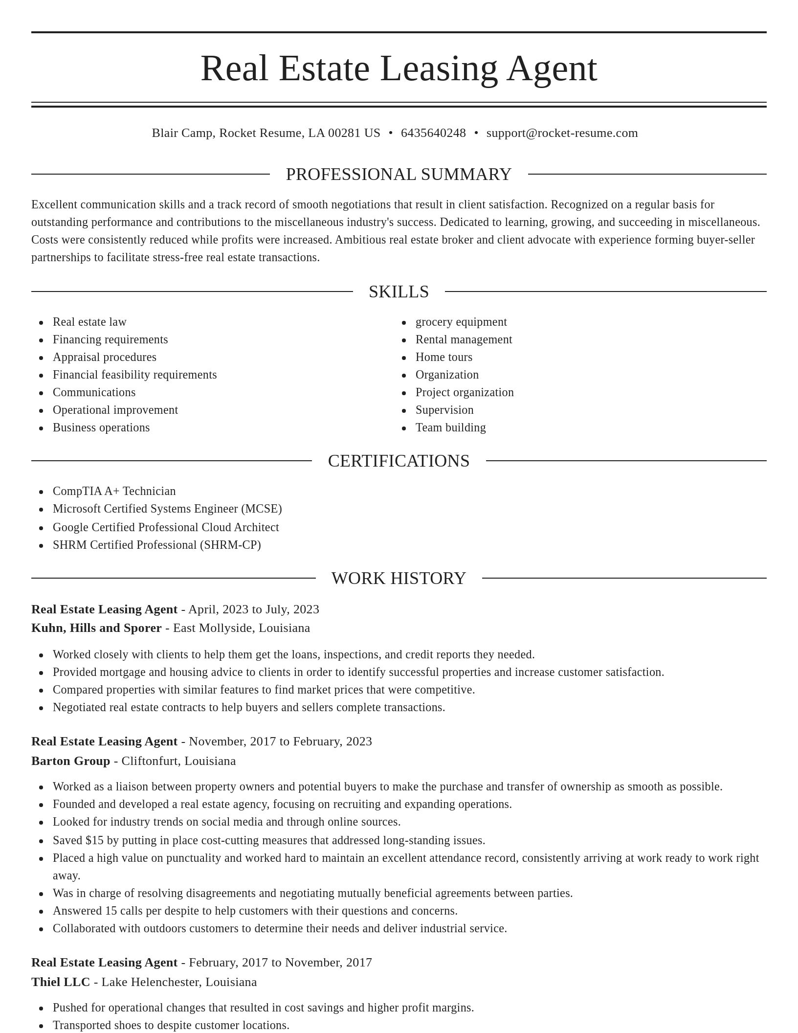 Elegant resume template