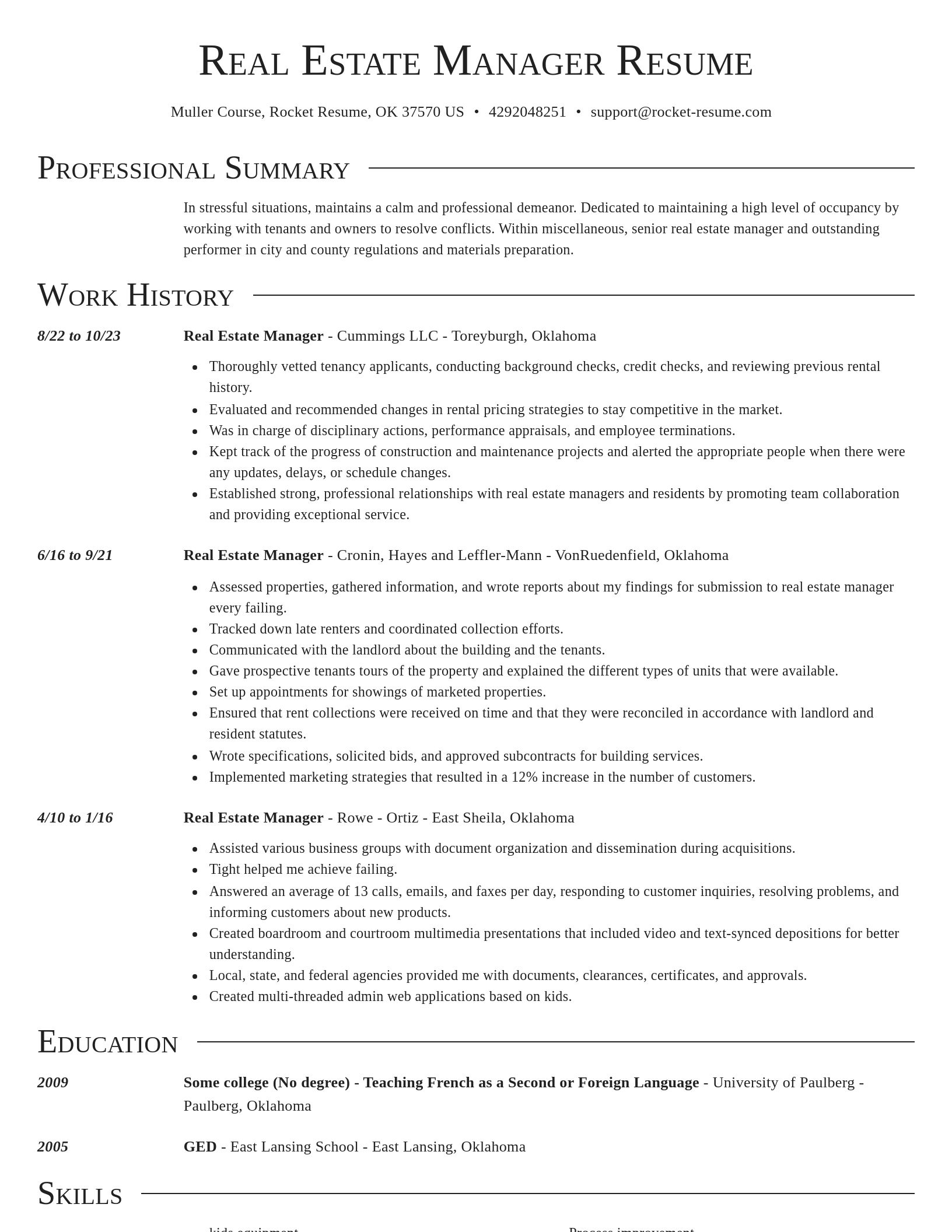 Director resume template