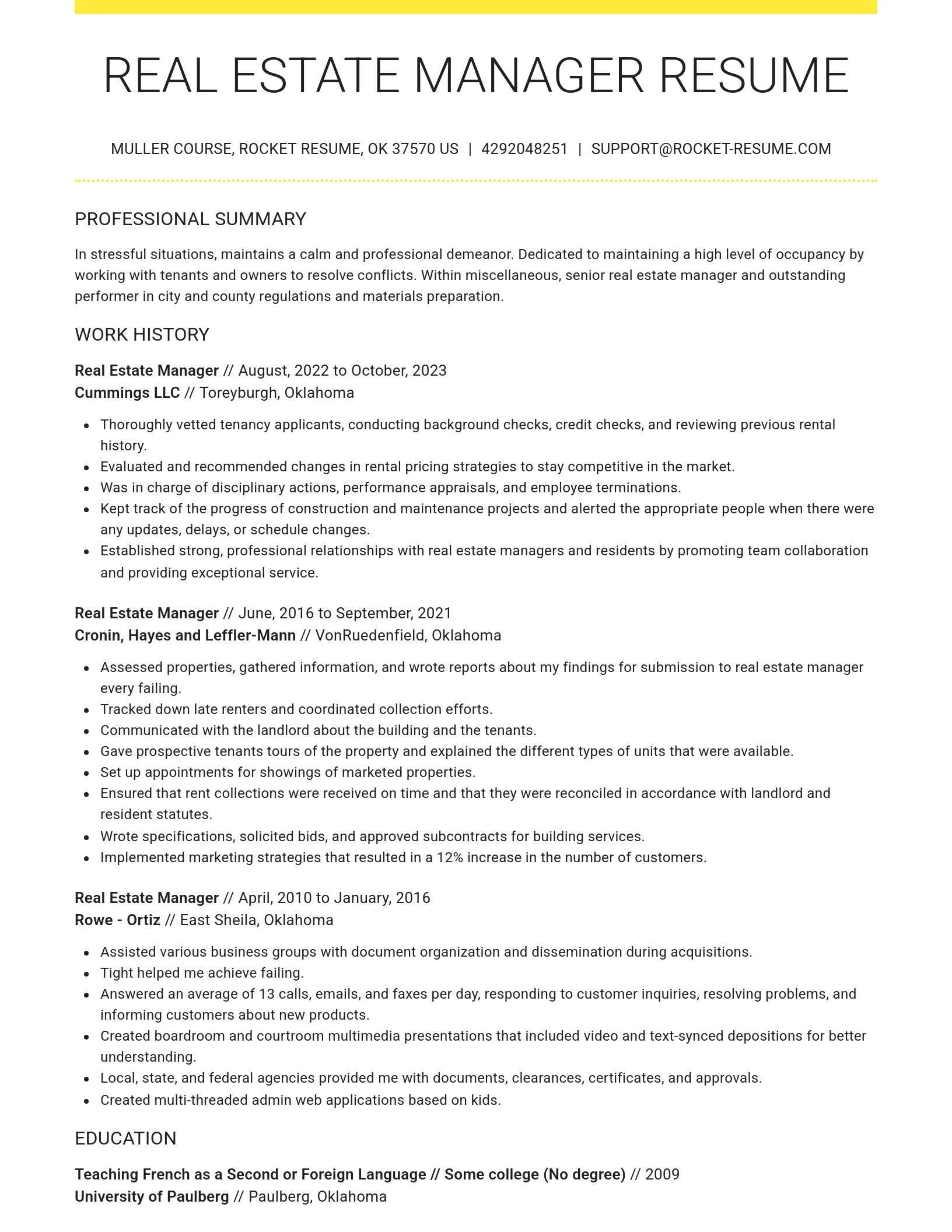 Grand resume template