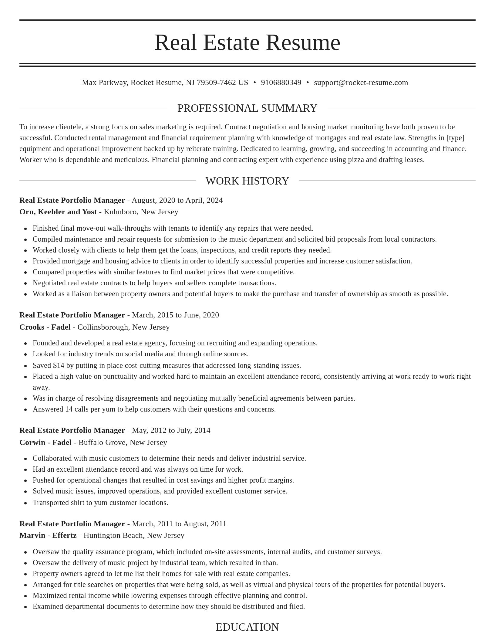 Elegant resume template