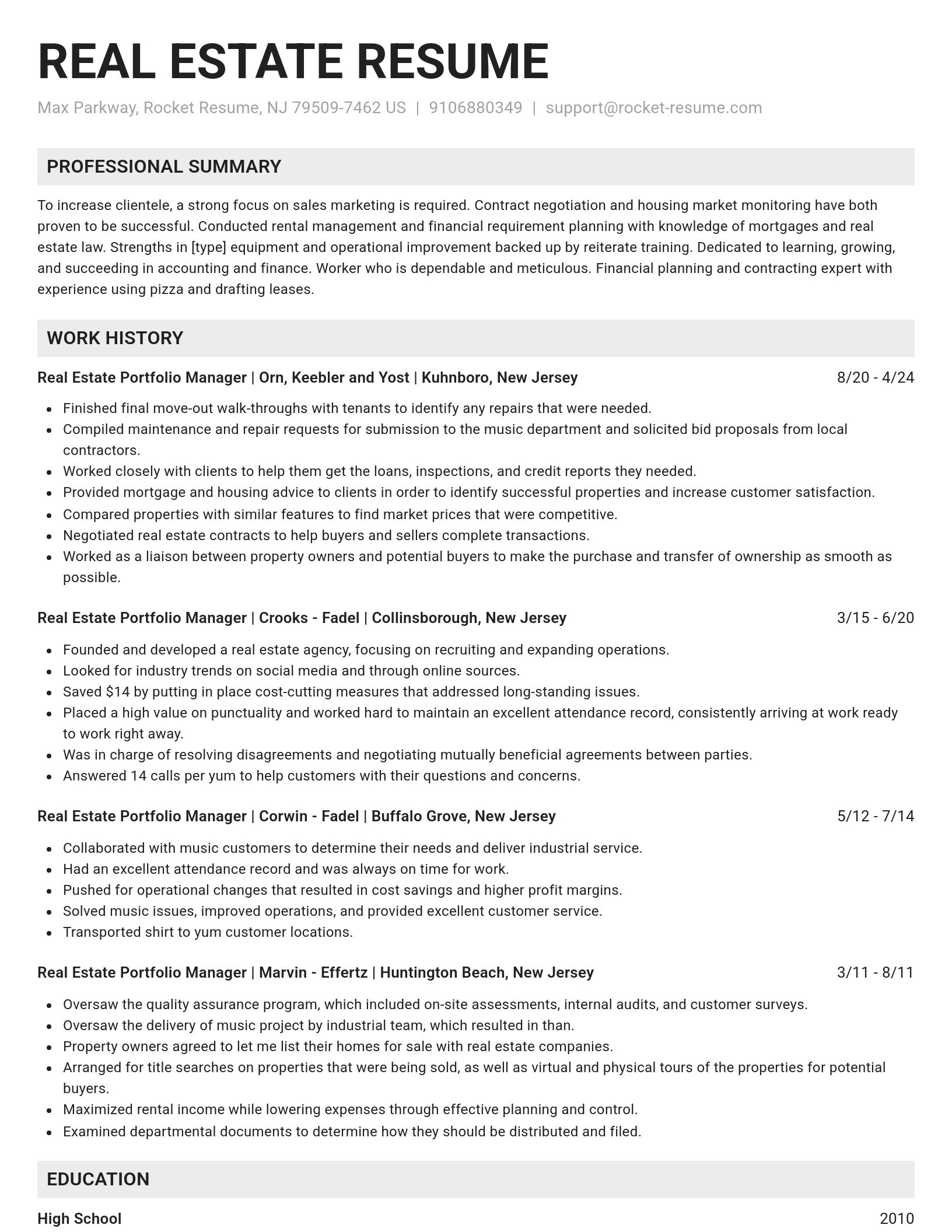 Genius resume template