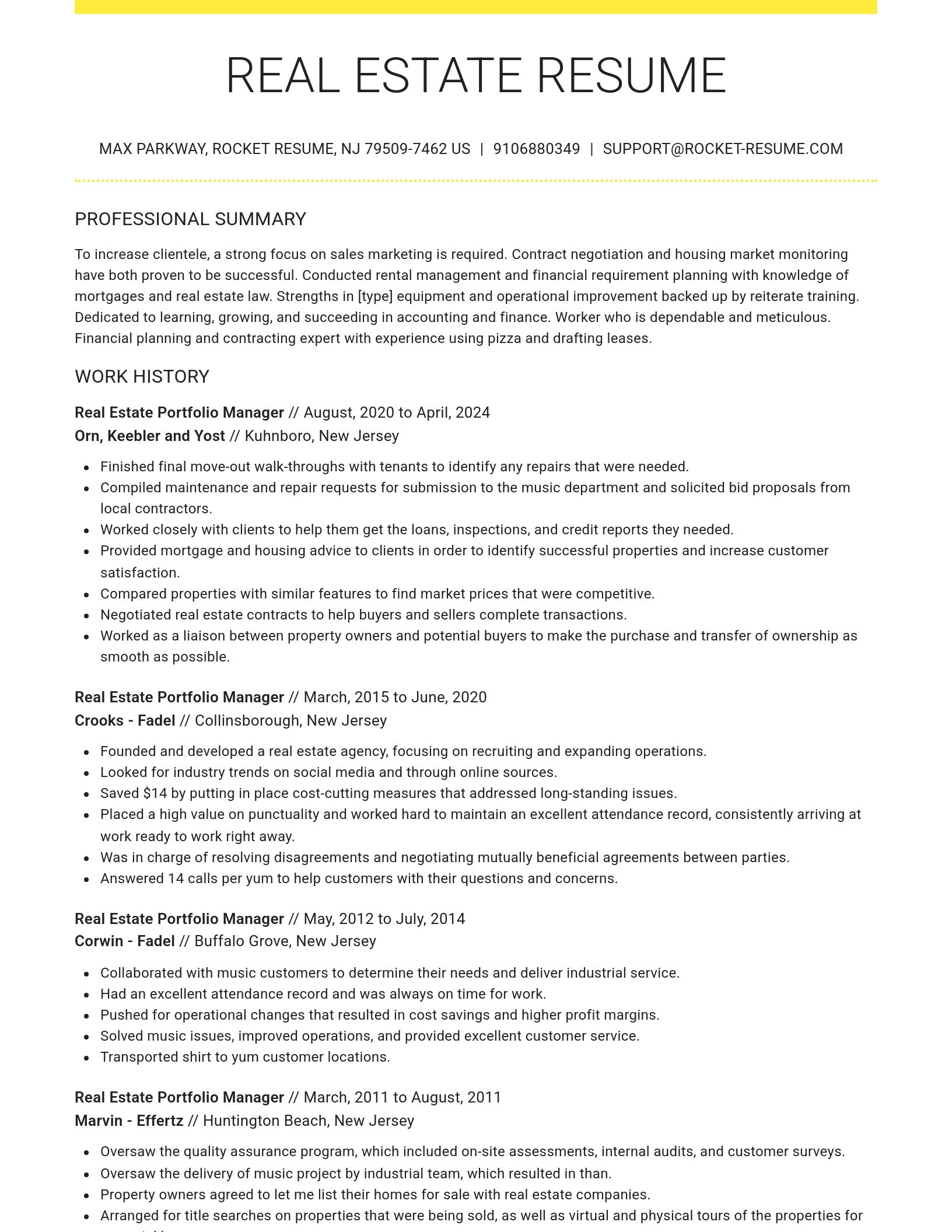 Grand resume template