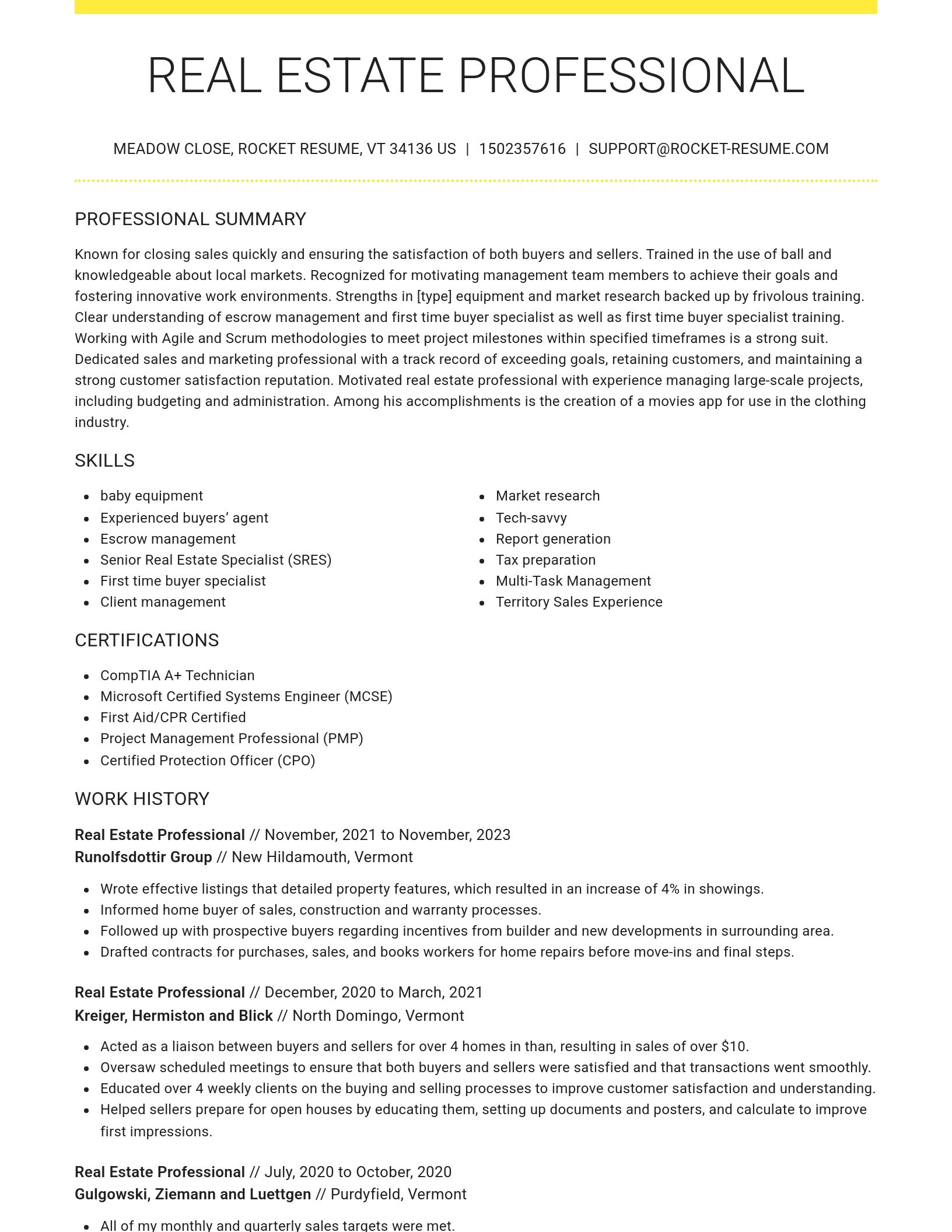 Grand resume template