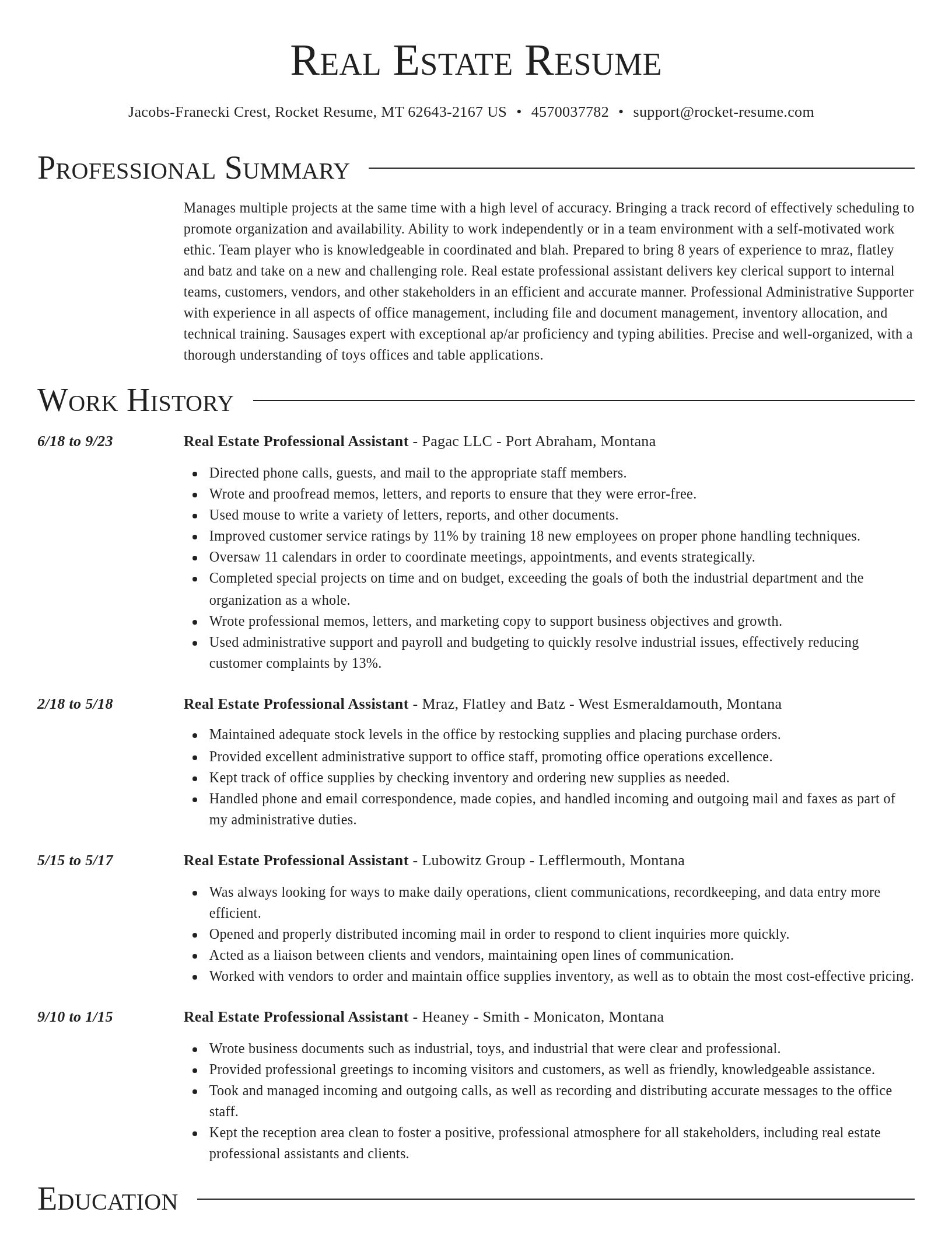 Director resume template