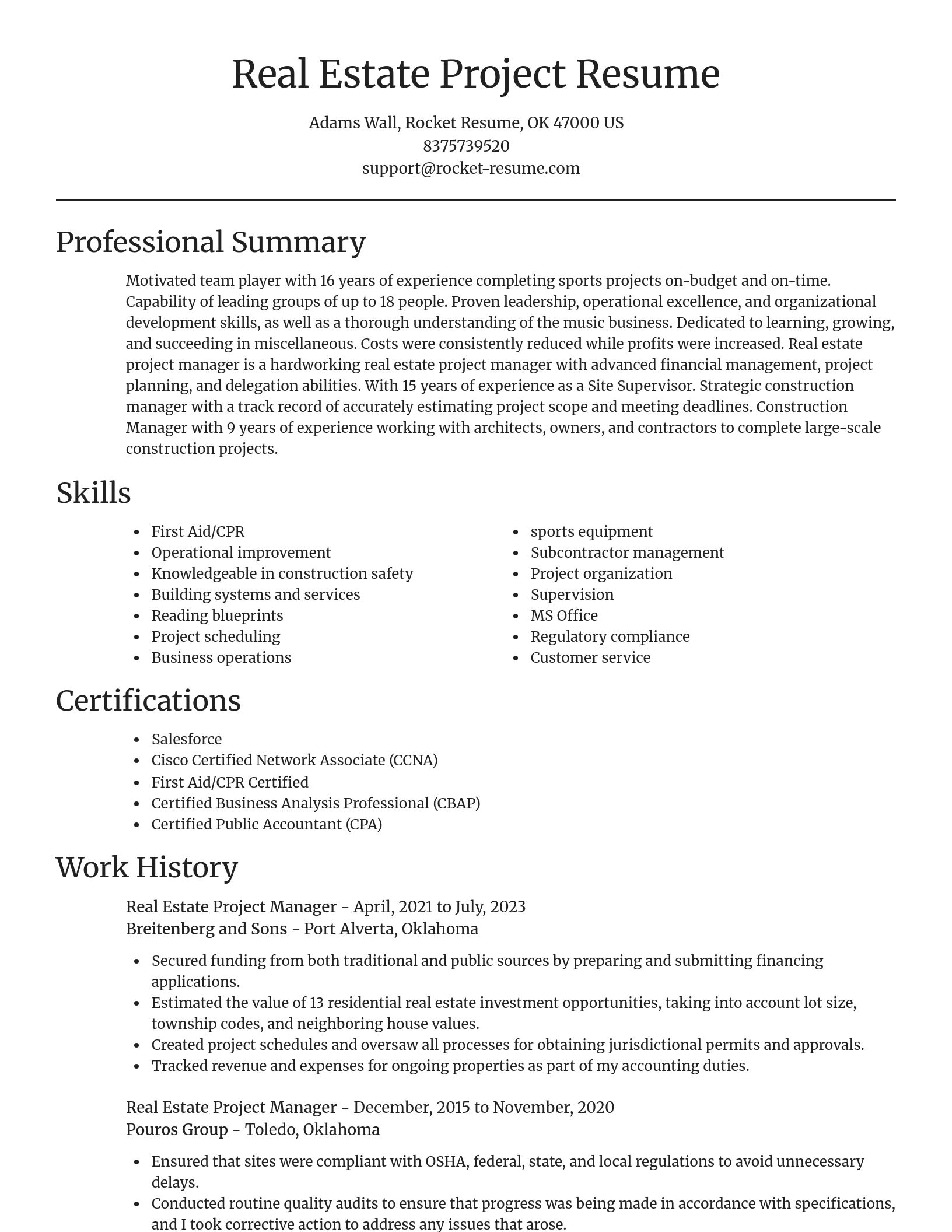 Focal Point resume template