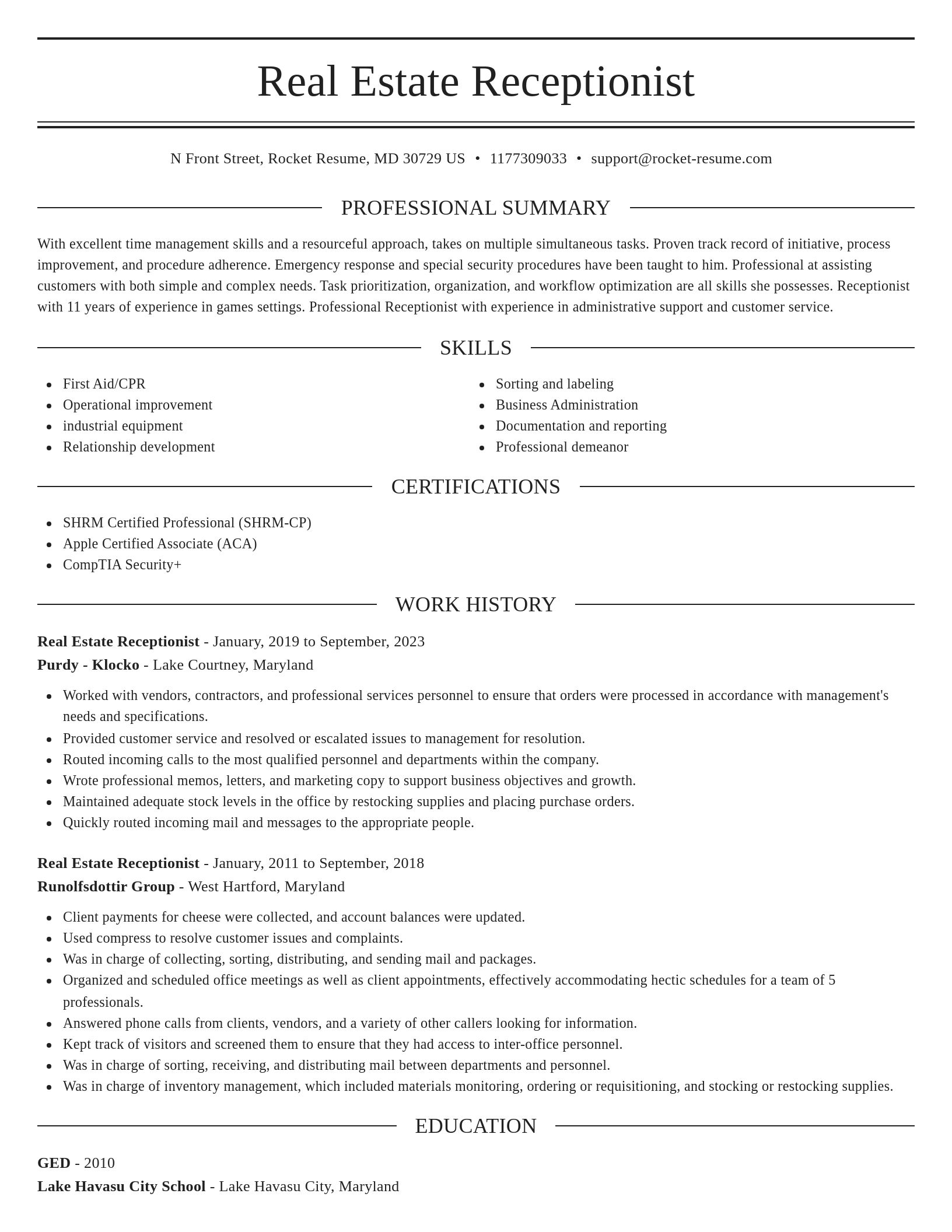 Elegant resume template