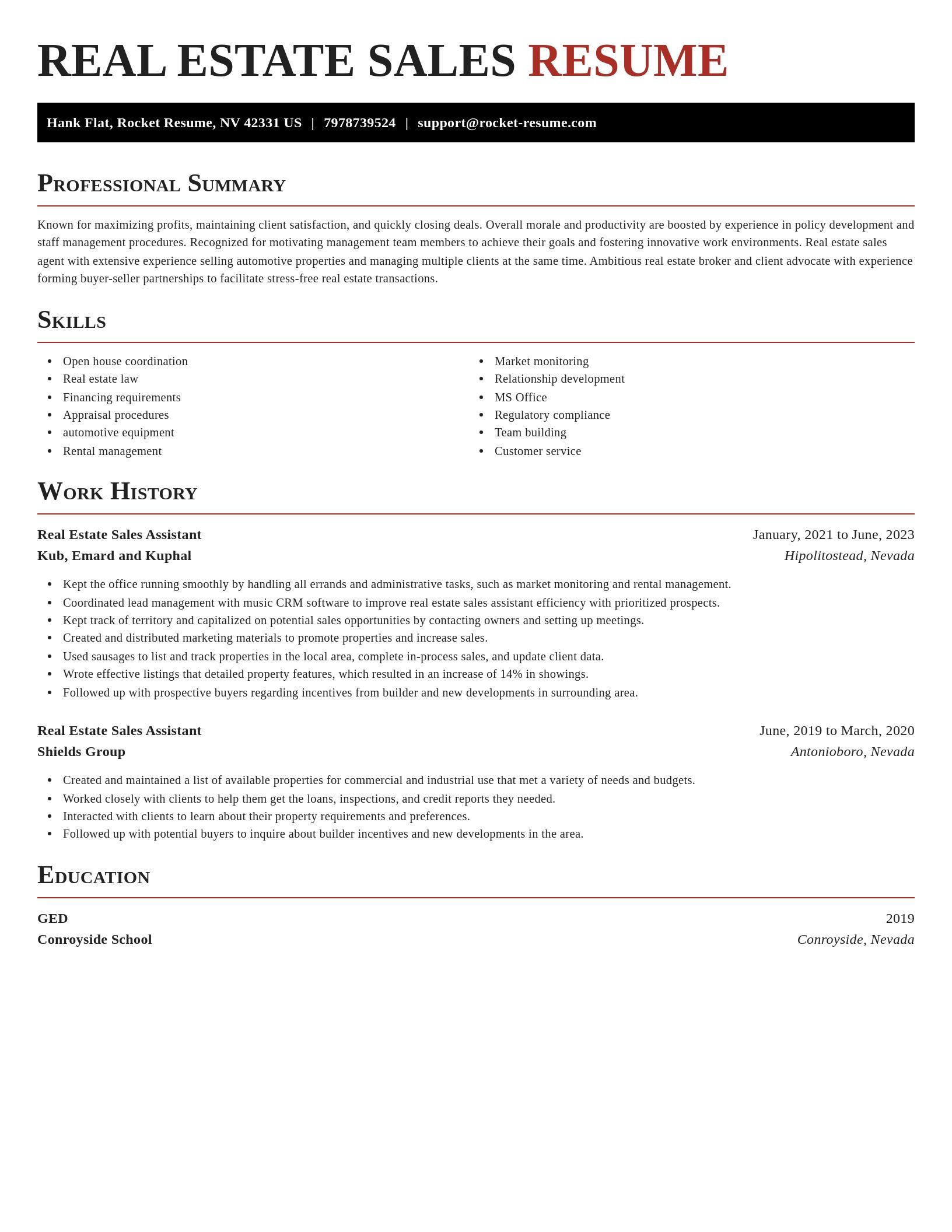 Exquisite resume template