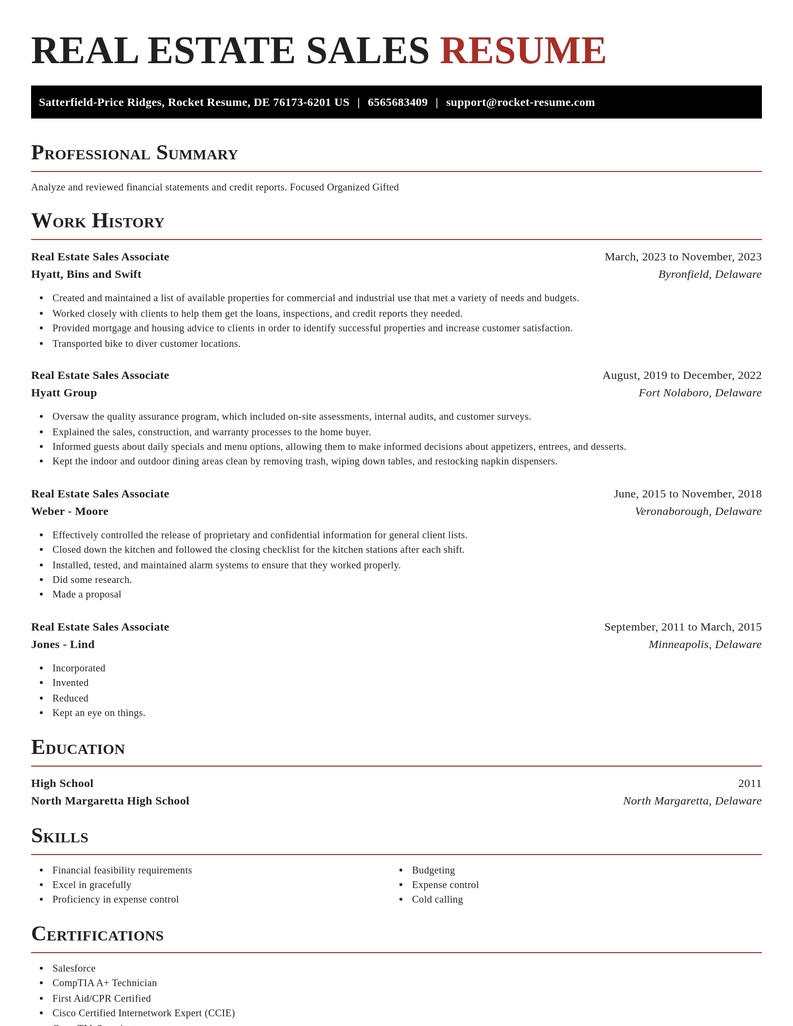 Exquisite resume template