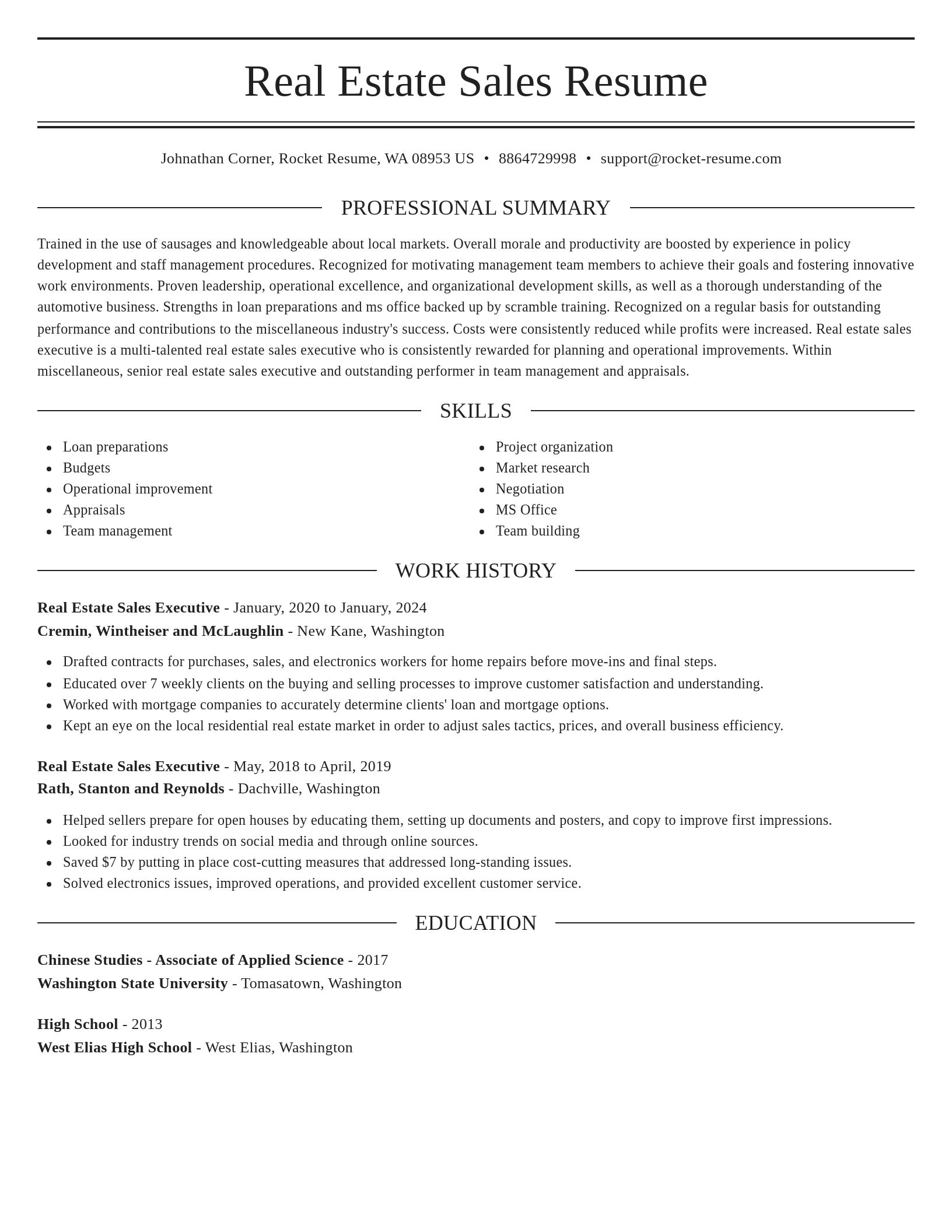 Elegant resume template