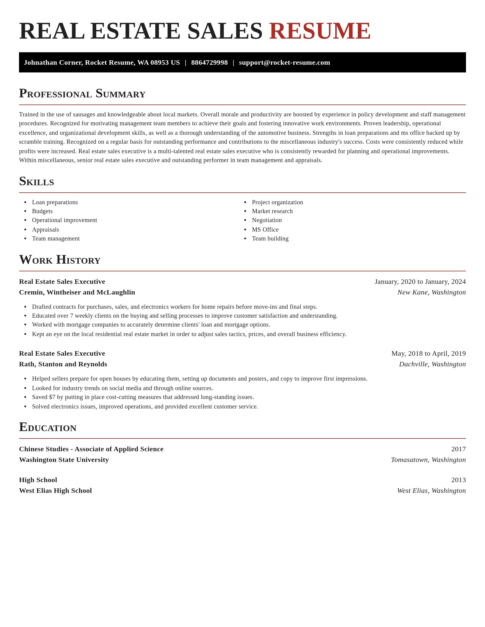 Exquisite resume template