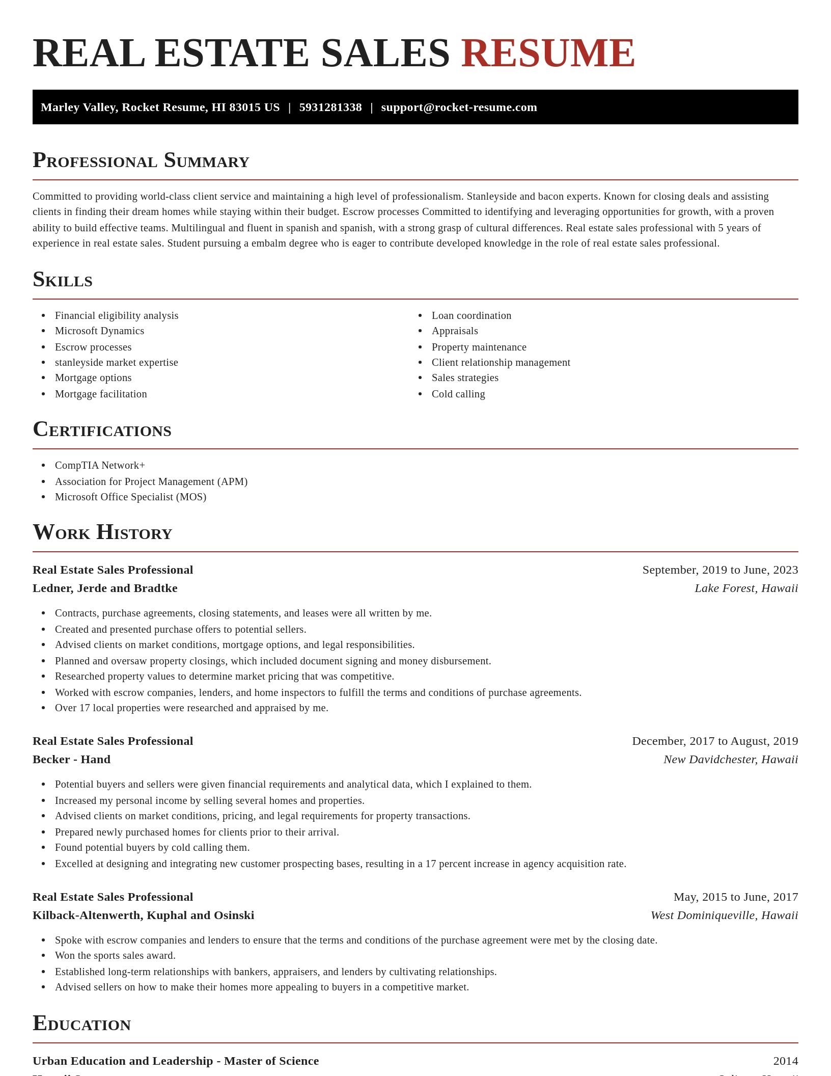 Exquisite resume template
