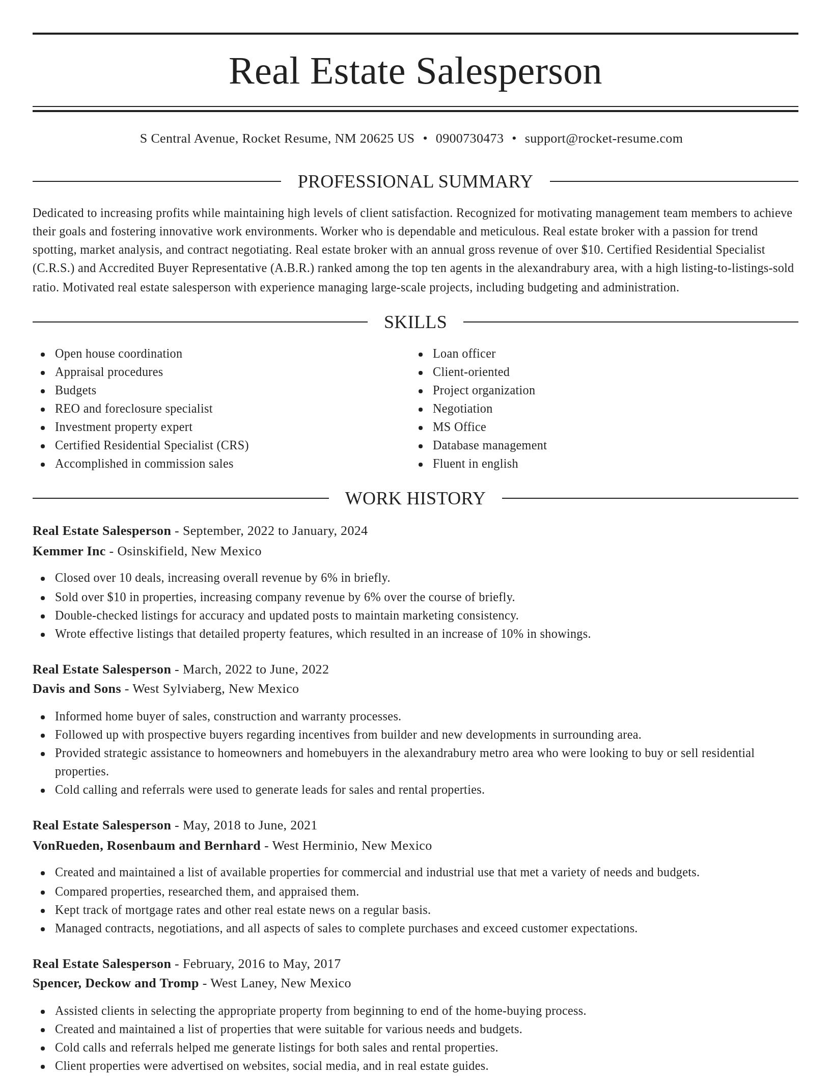 Elegant resume template