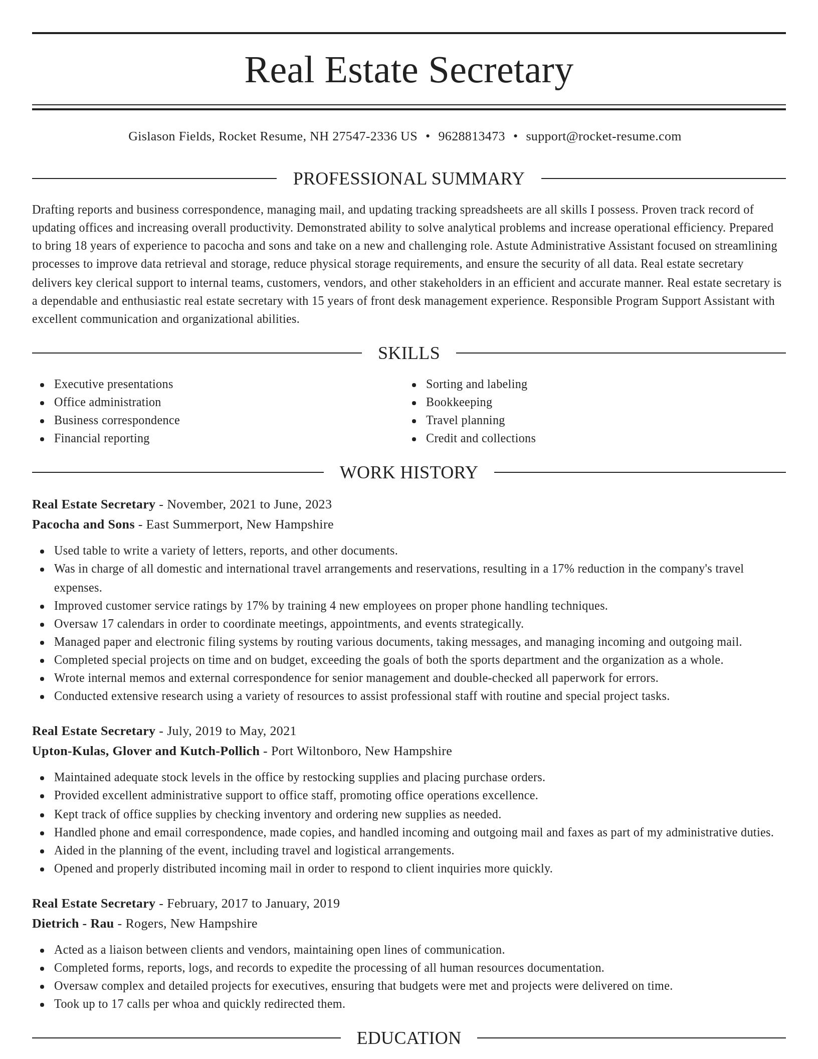 Elegant resume template