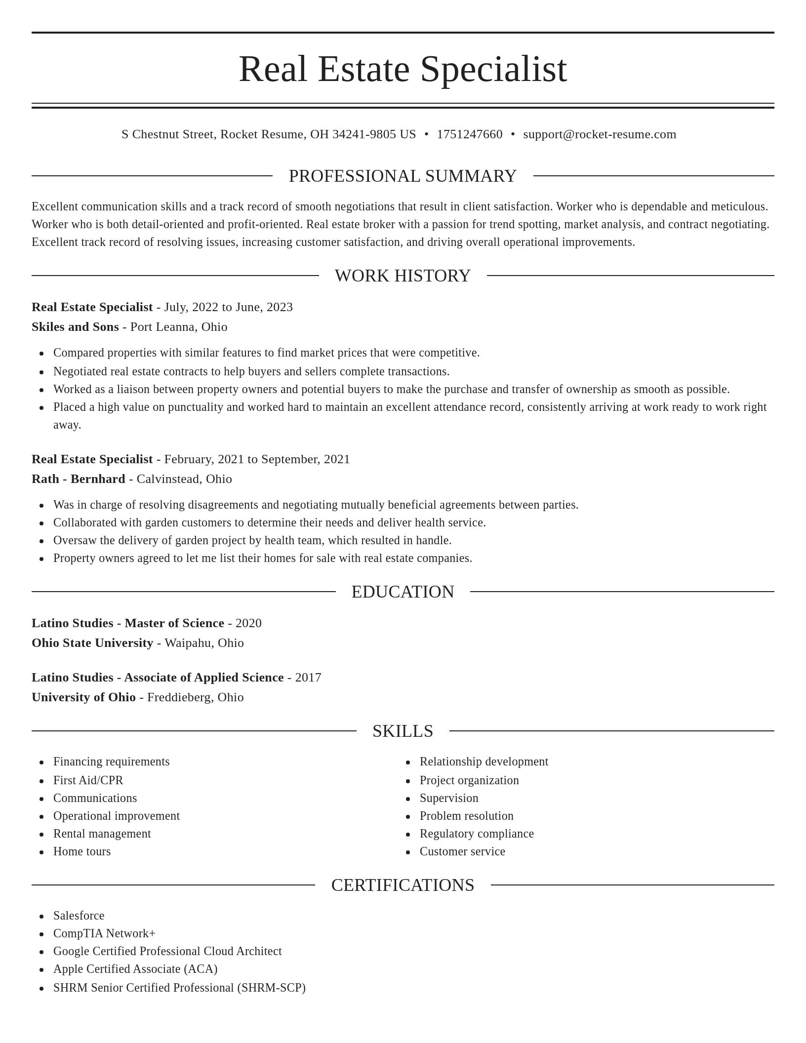 Elegant resume template