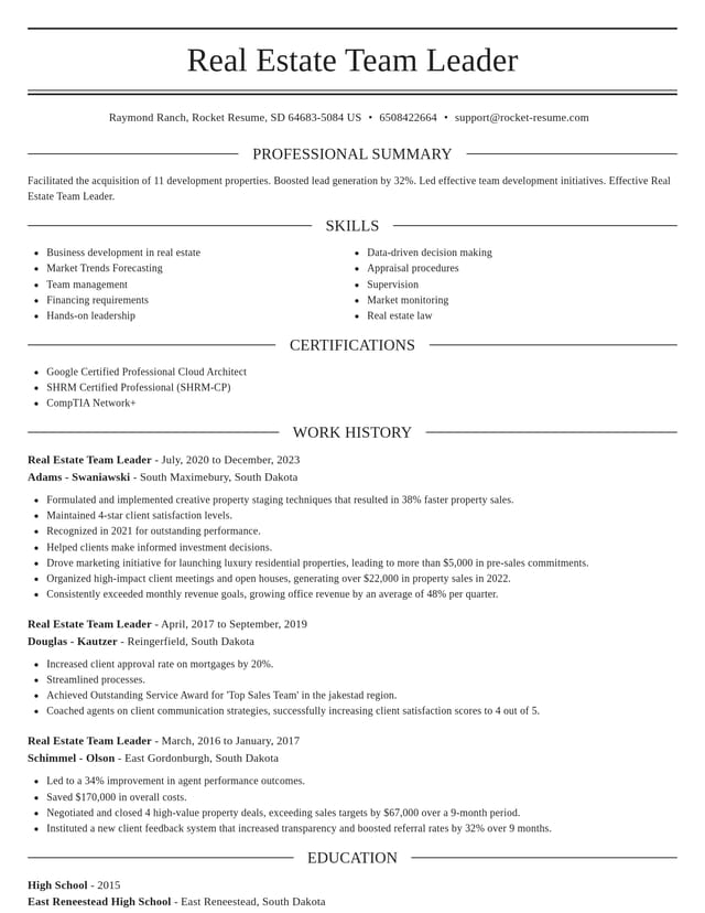 Elegant resume template