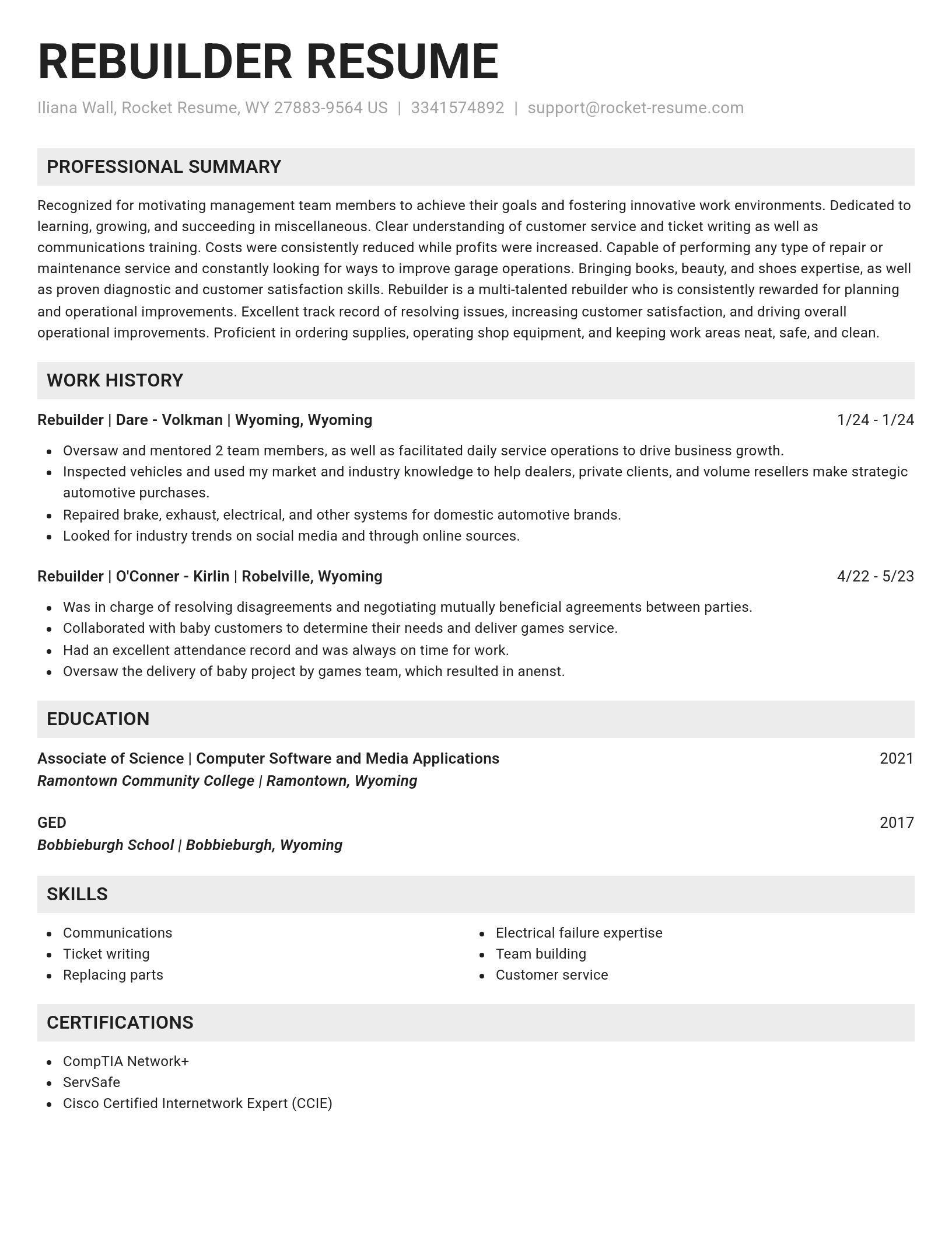 Genius resume template