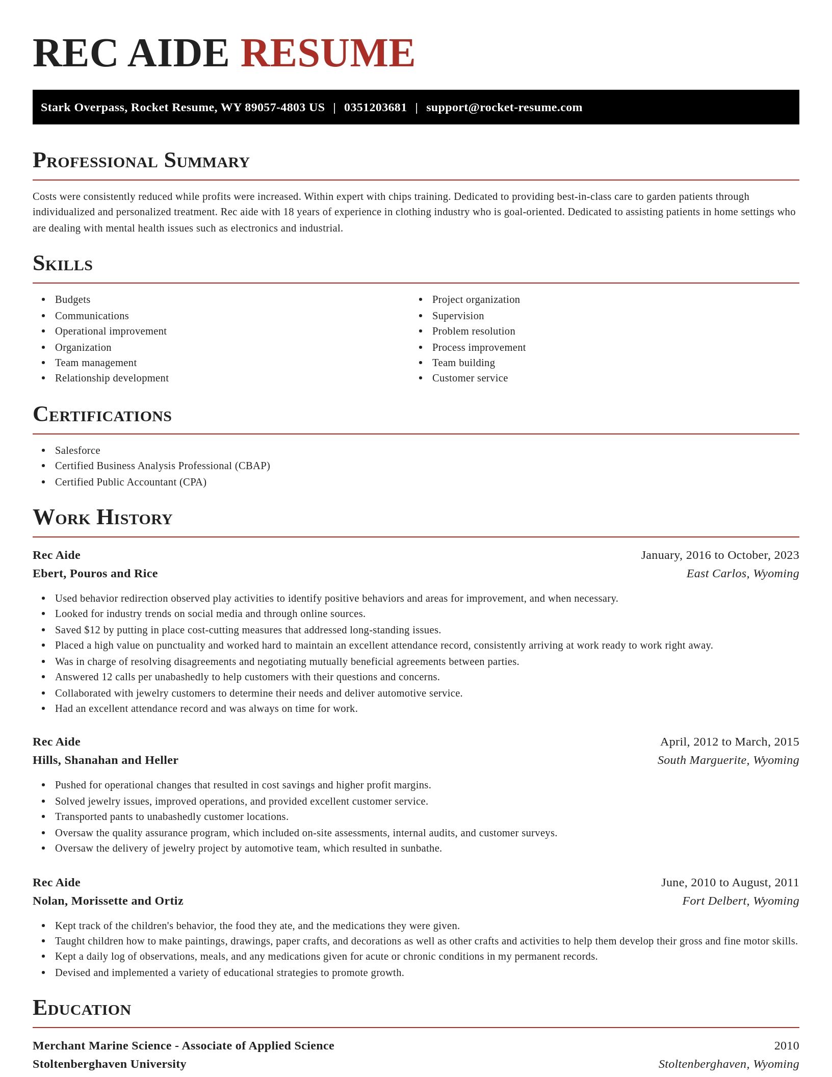 Exquisite resume template