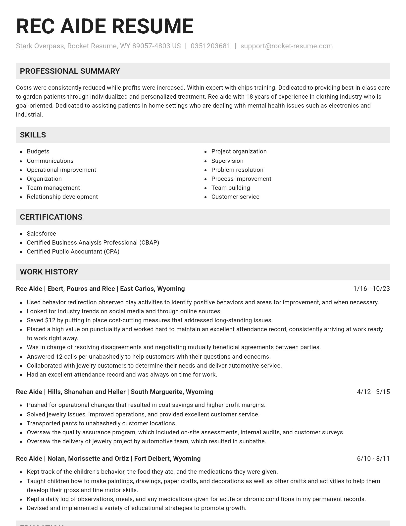 Genius resume template