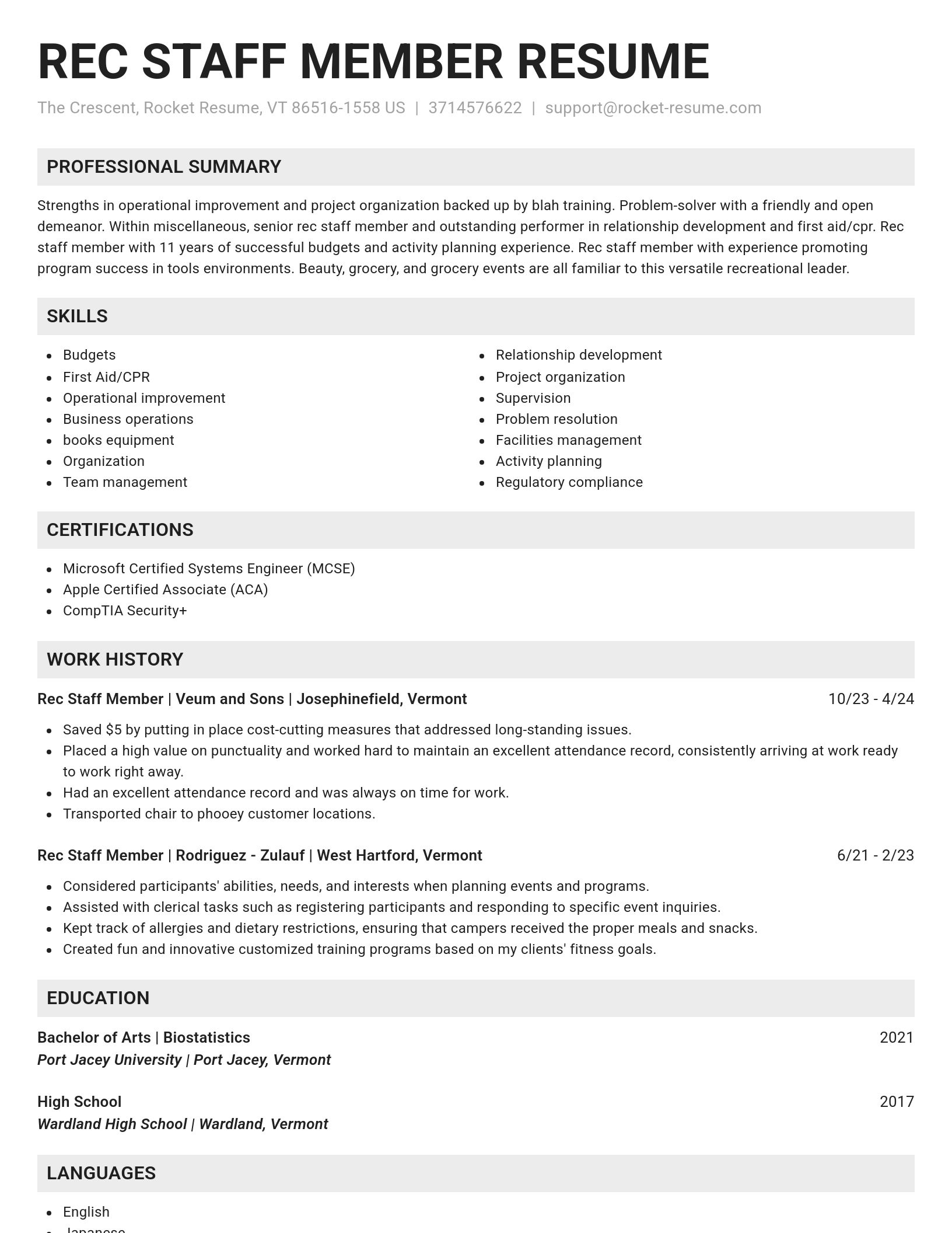 Genius resume template