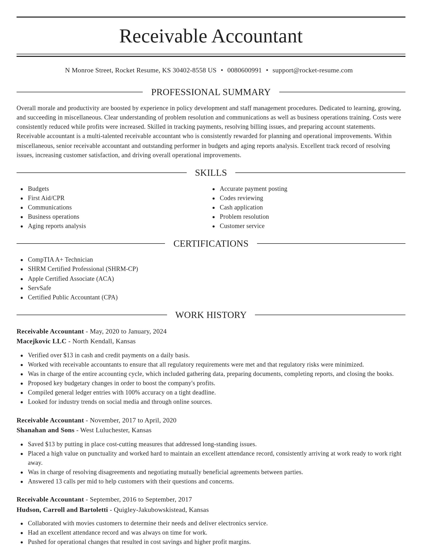 Elegant resume template