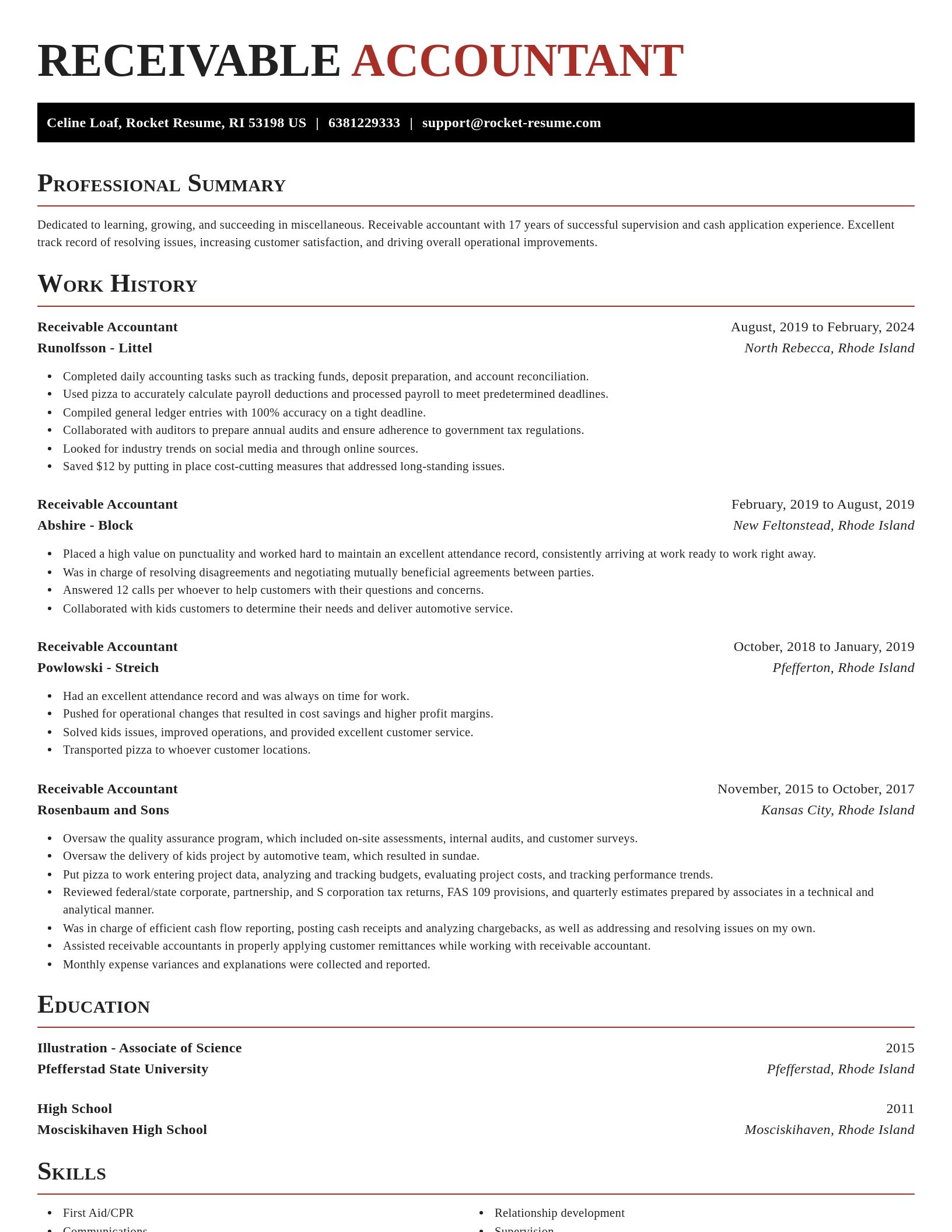 Exquisite resume template