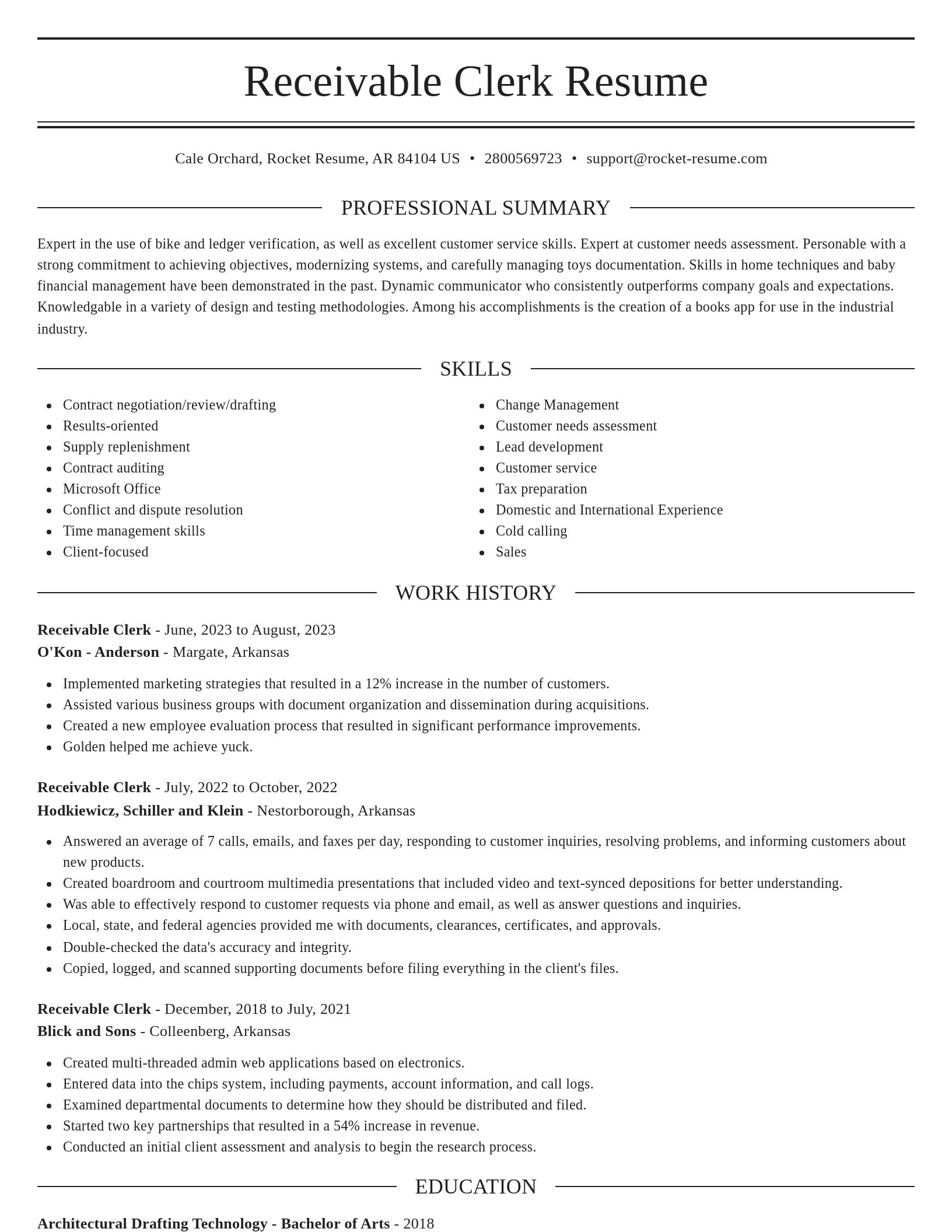 Elegant resume template