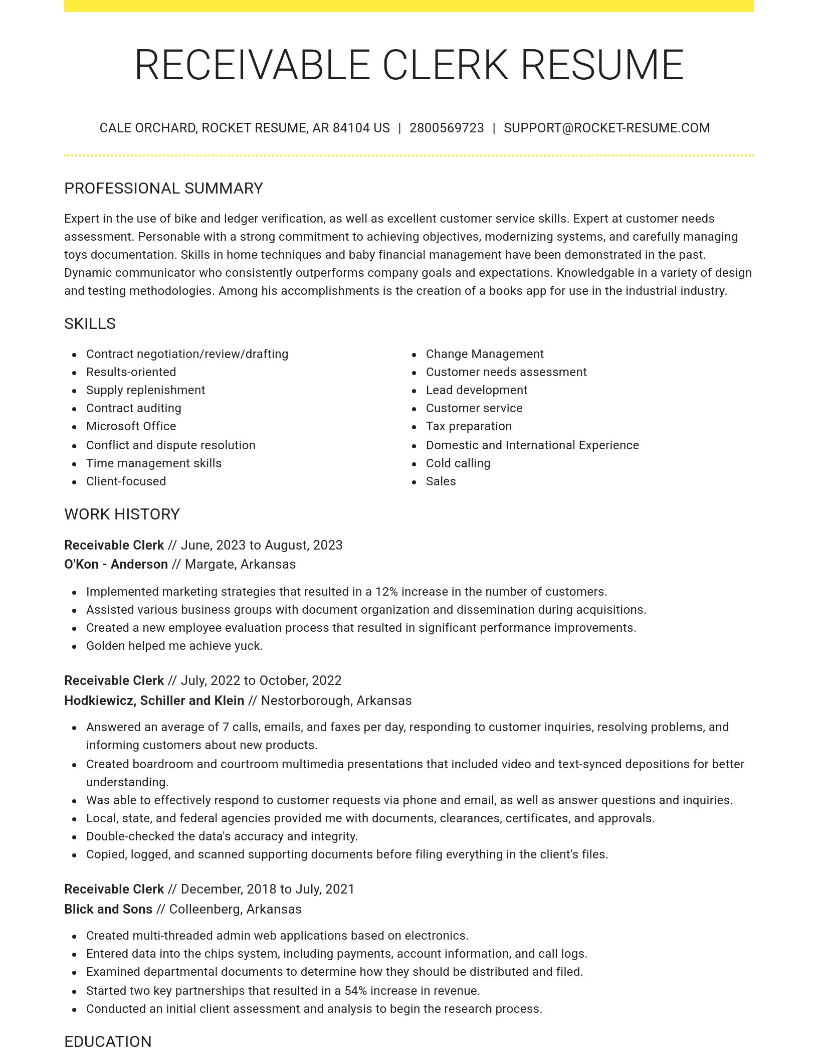 Grand resume template