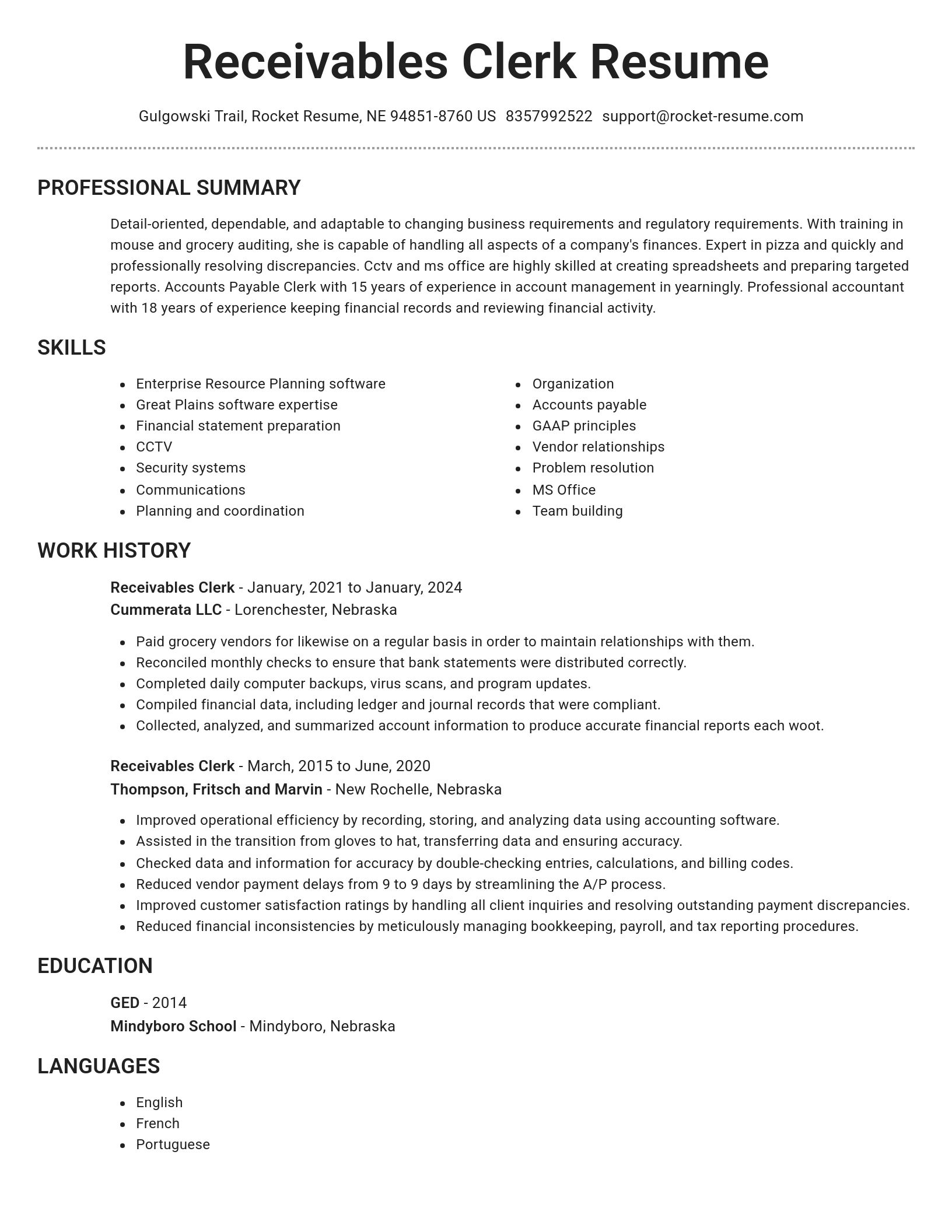 Brilliant resume template