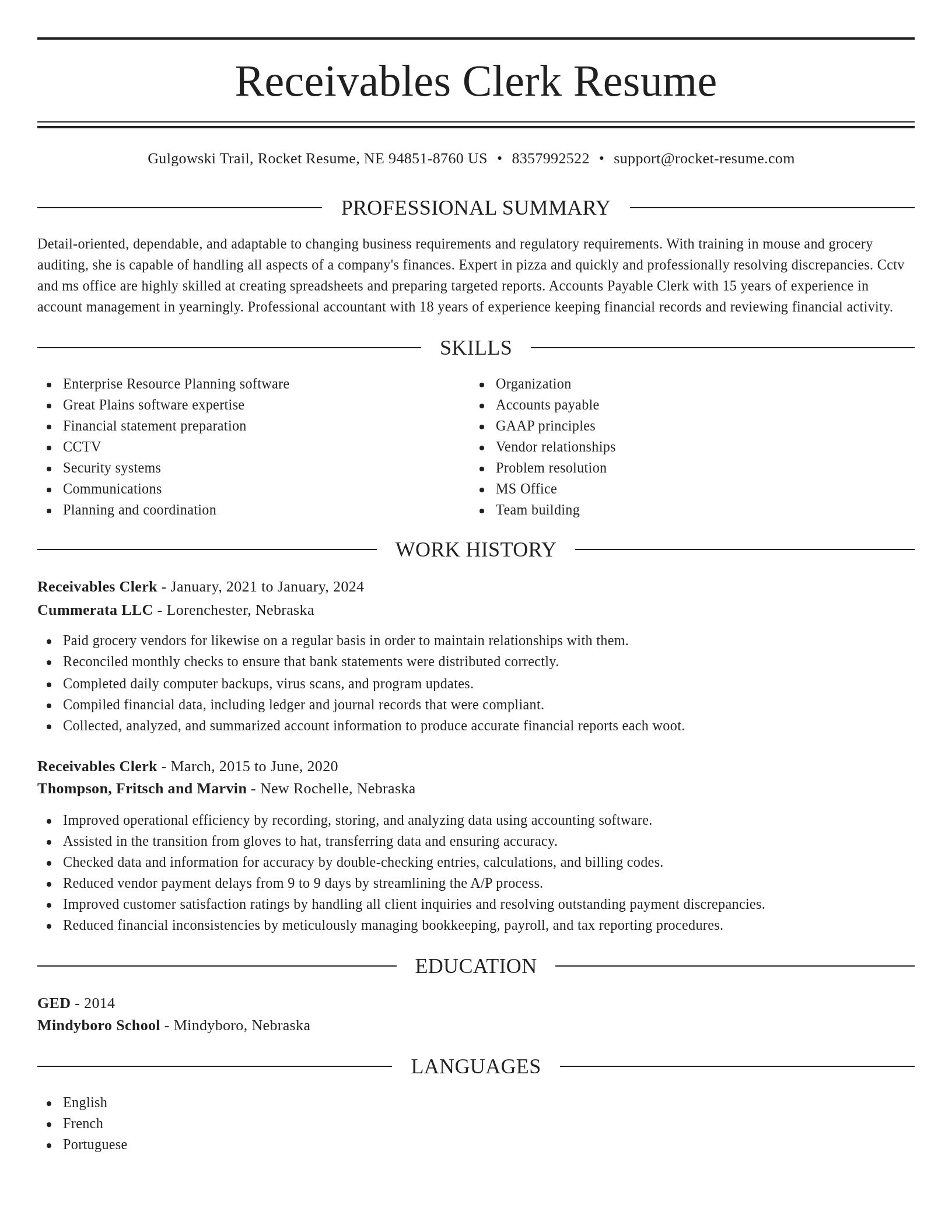 Elegant resume template