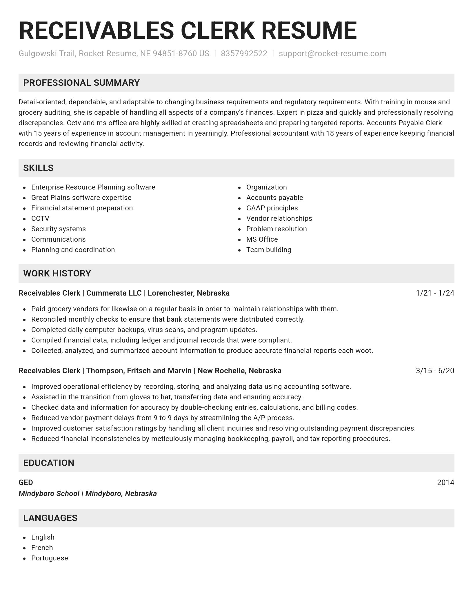 Genius resume template
