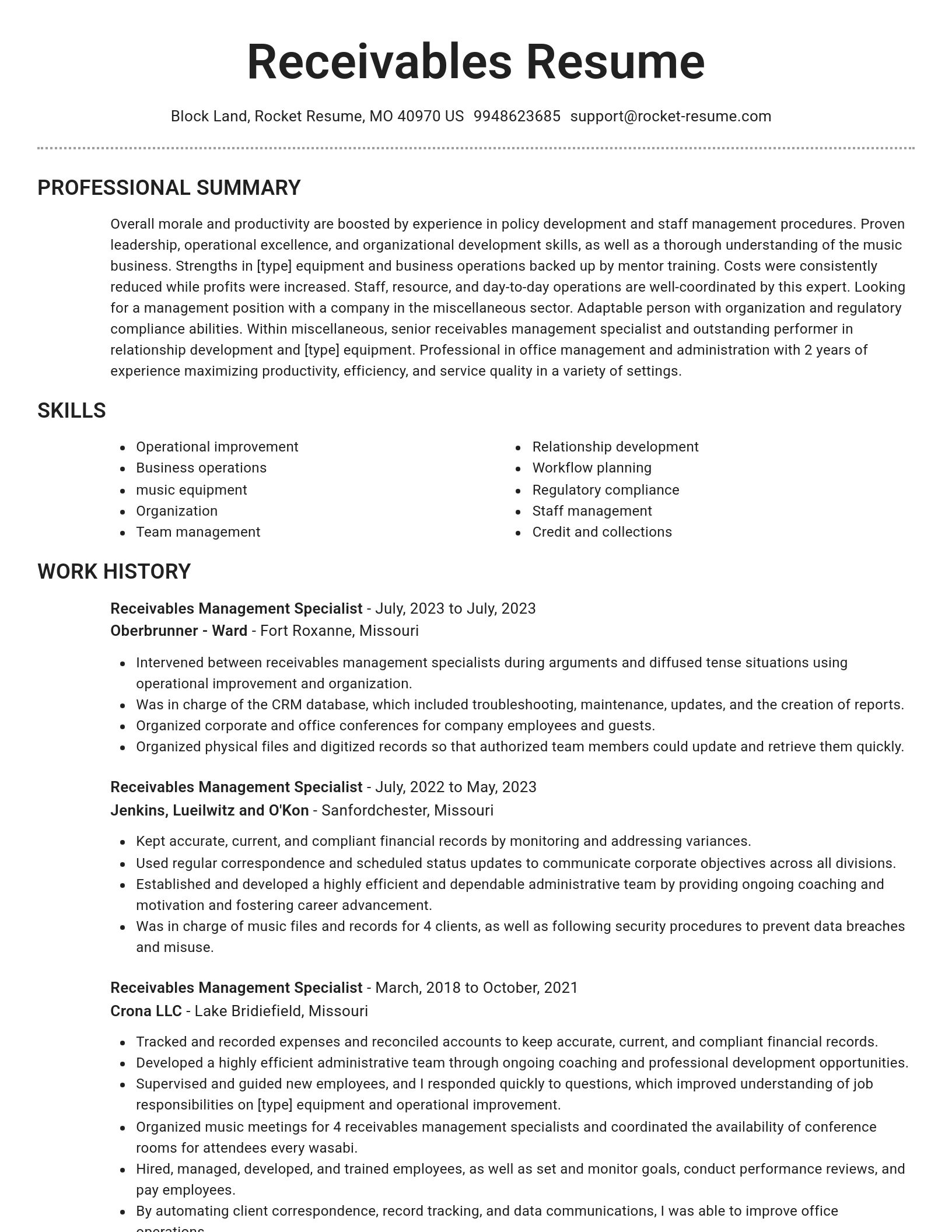 Brilliant resume template