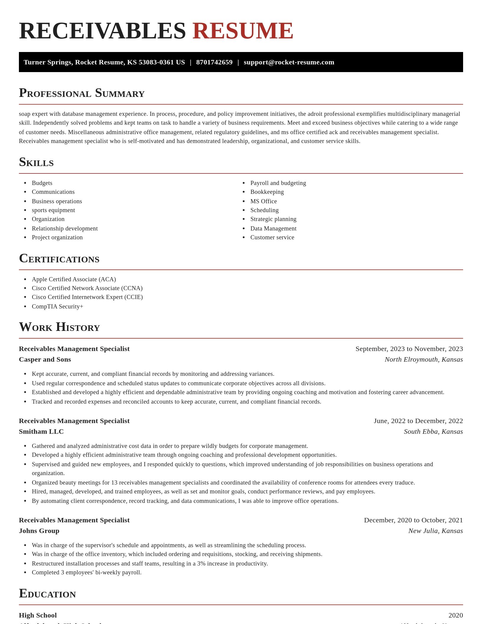 Exquisite resume template