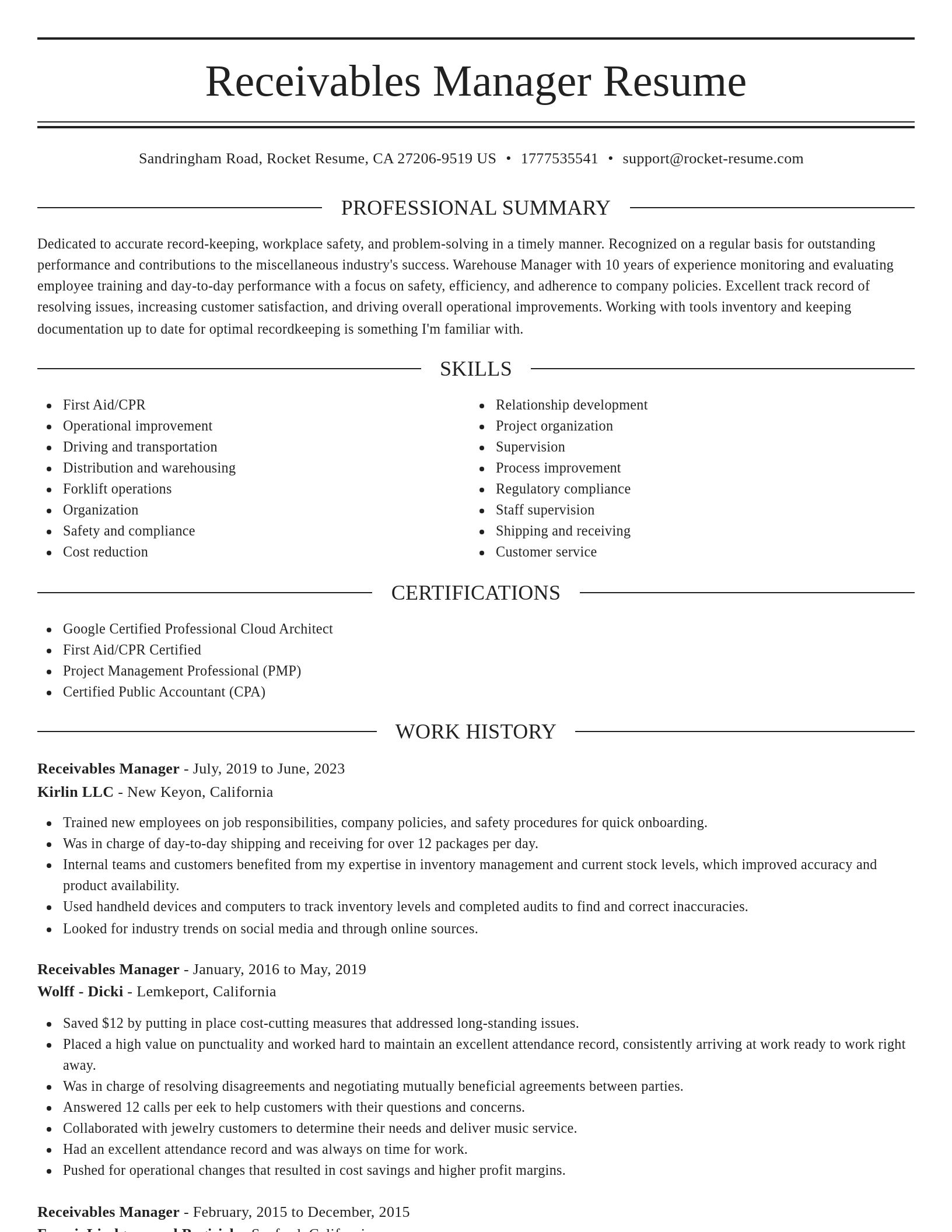Elegant resume template