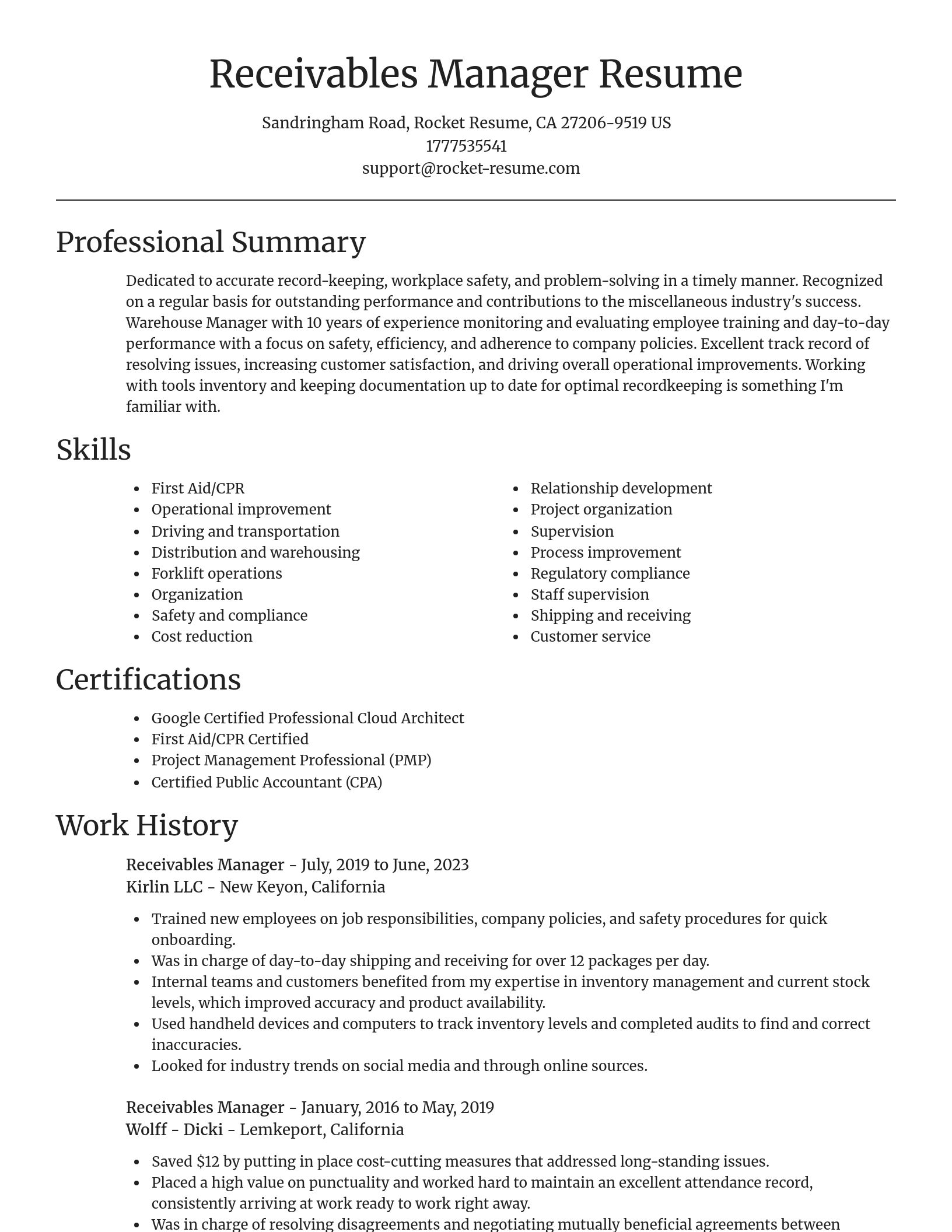 Focal Point resume template