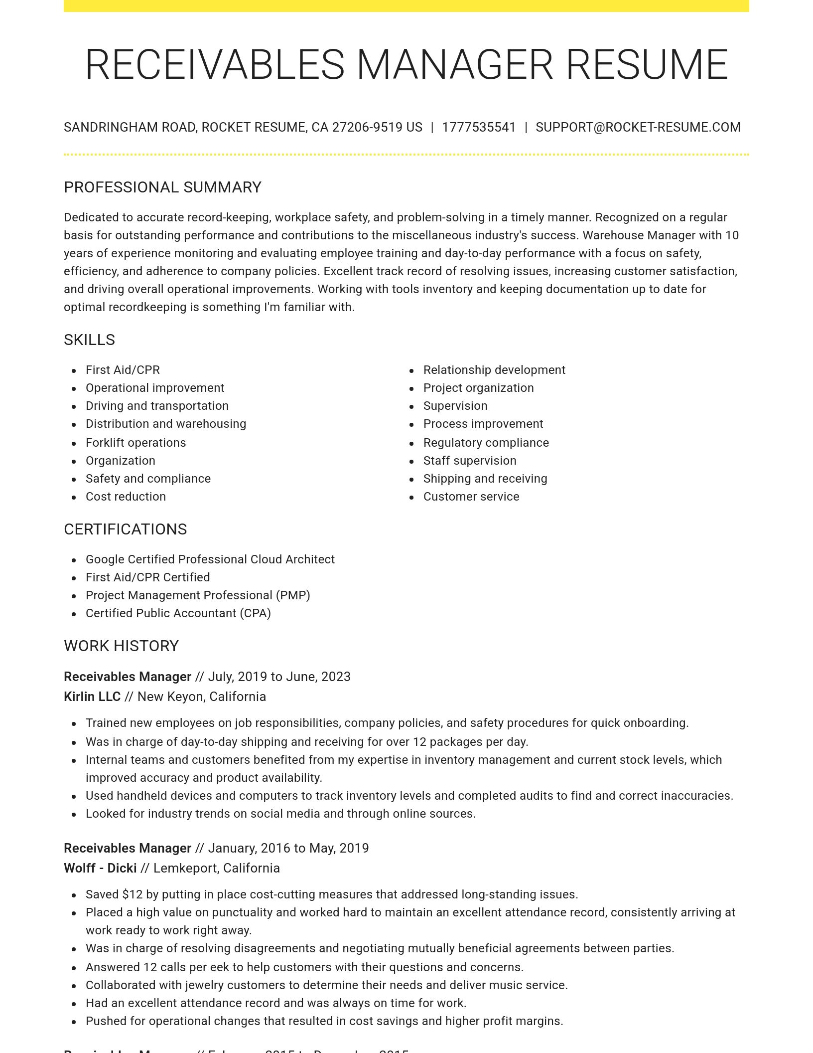 Grand resume template