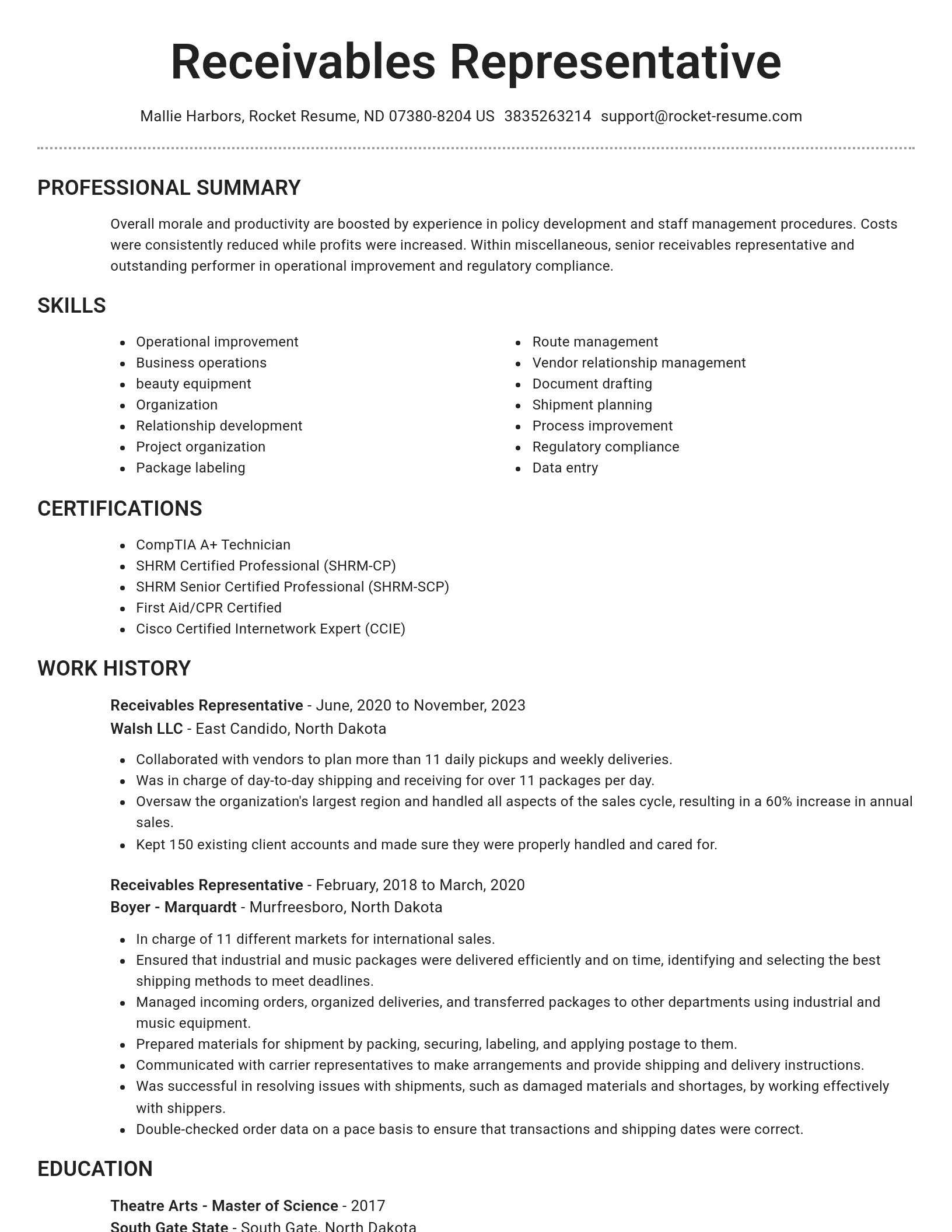 Brilliant resume template