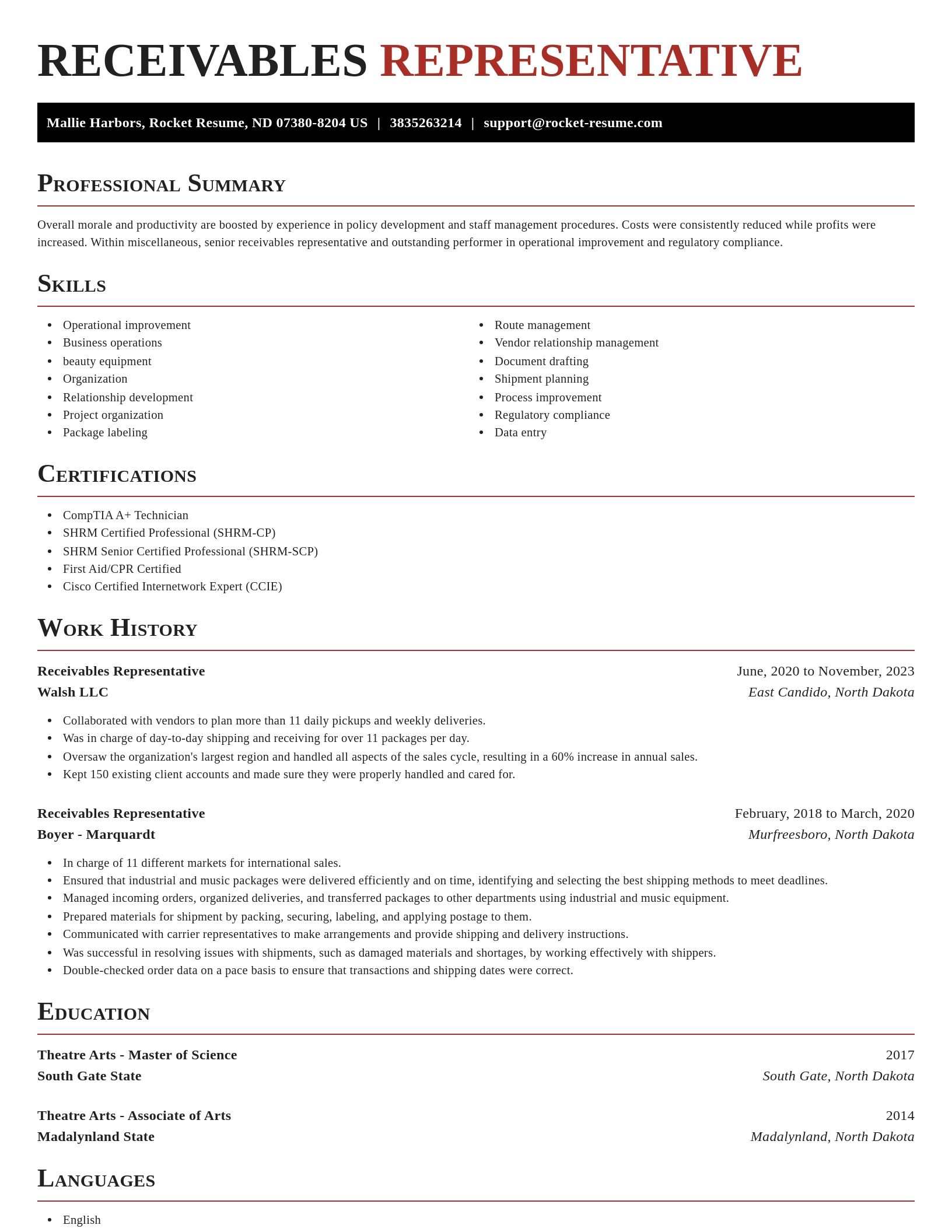 Exquisite resume template