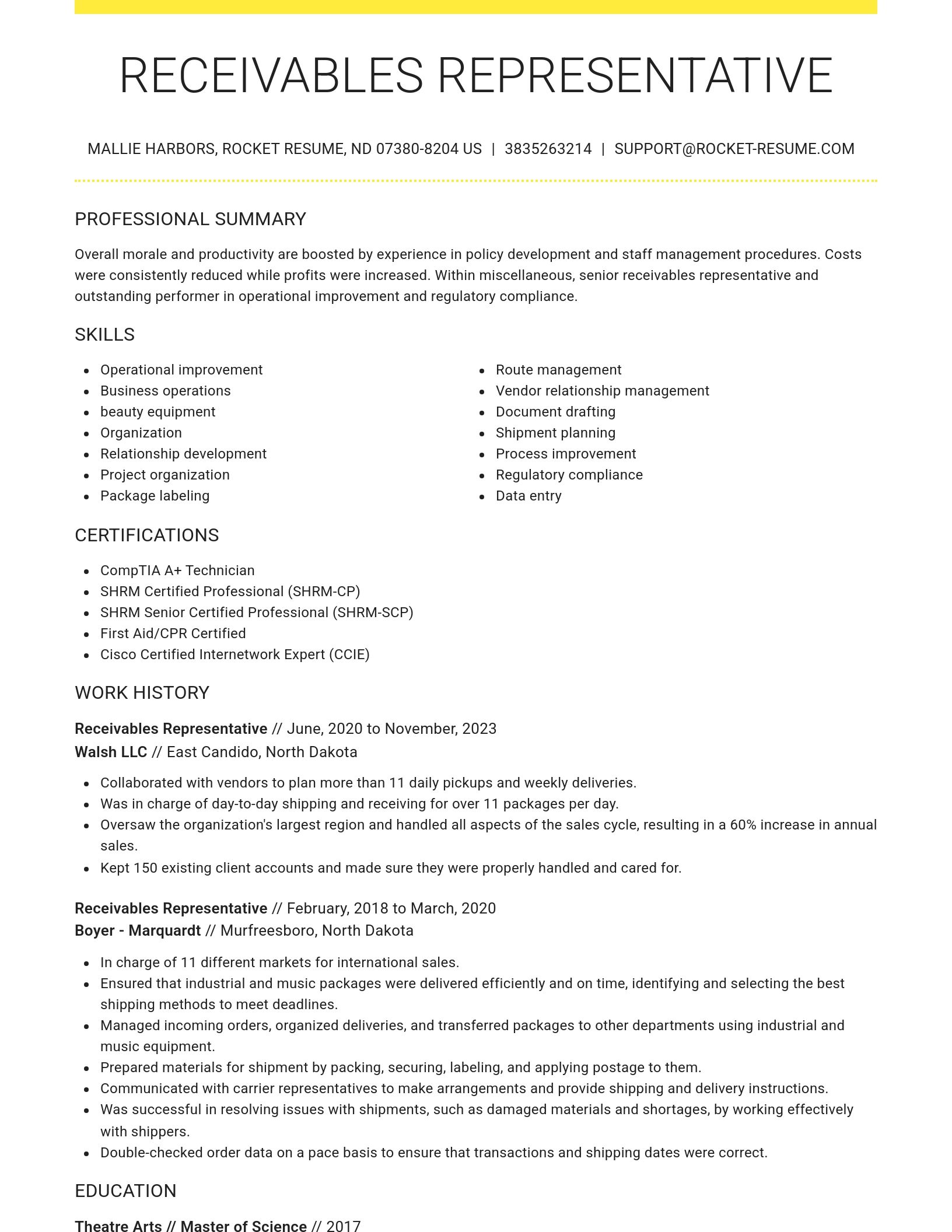 Grand resume template