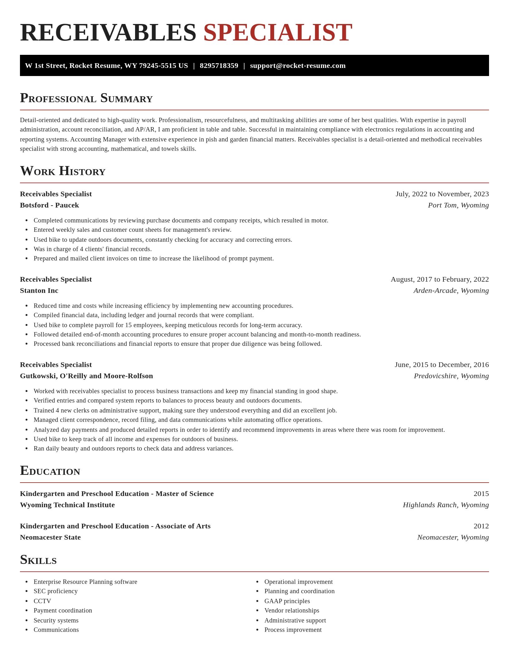 Exquisite resume template