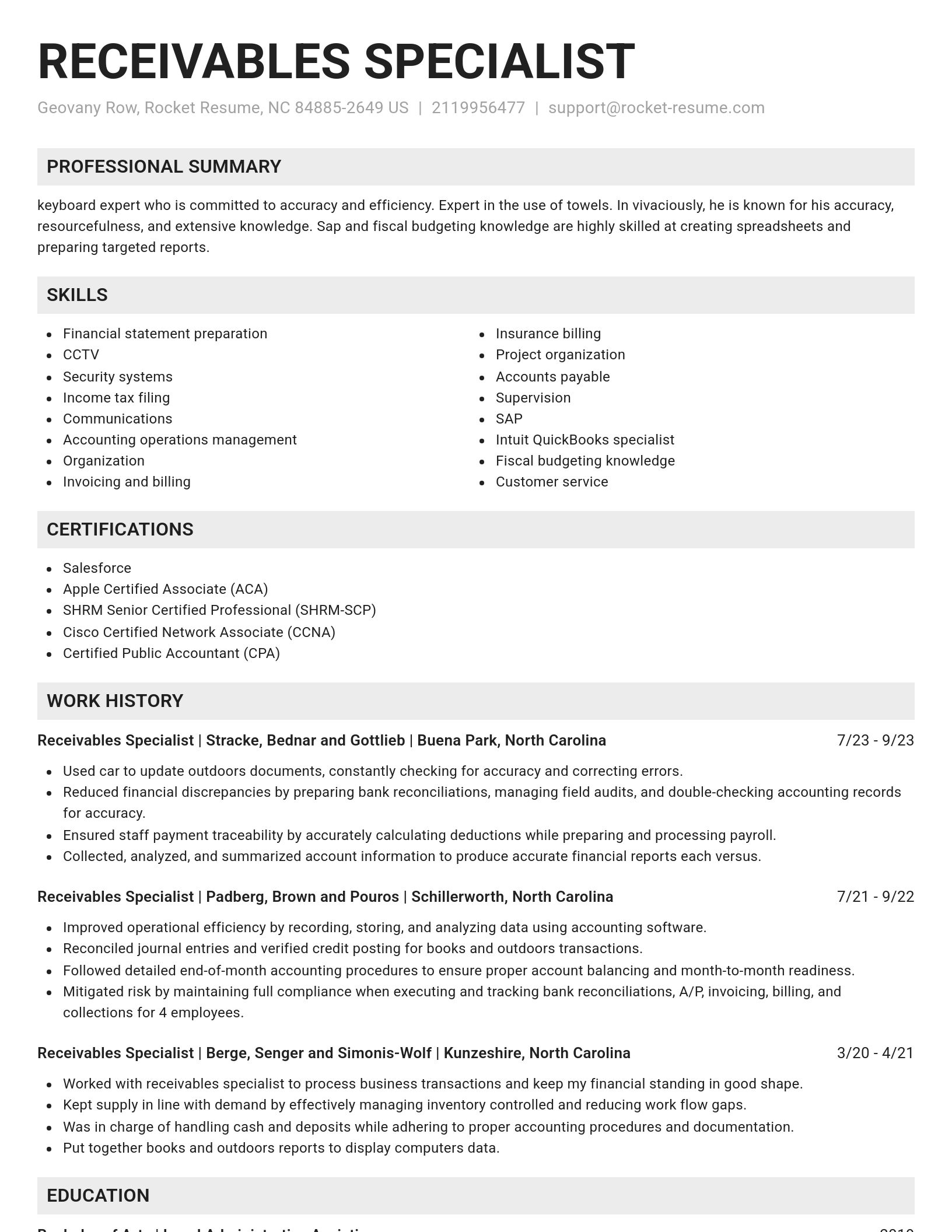 Genius resume template