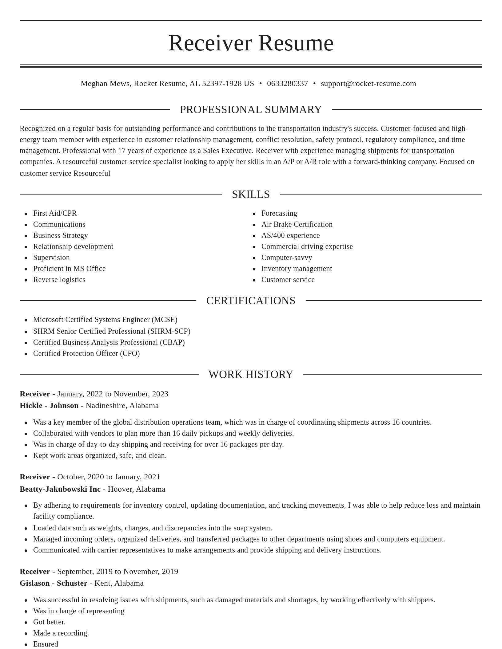 Elegant resume template