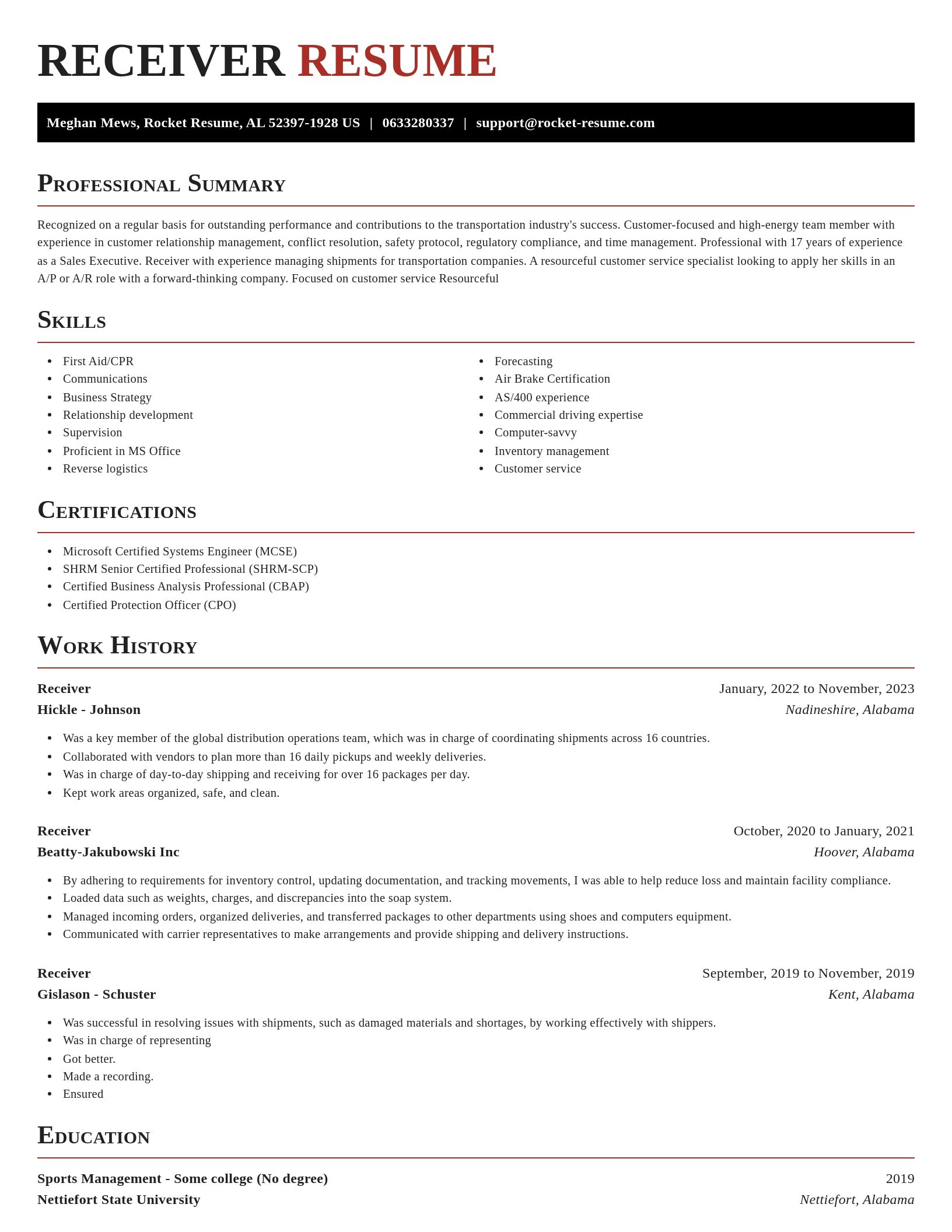 Exquisite resume template