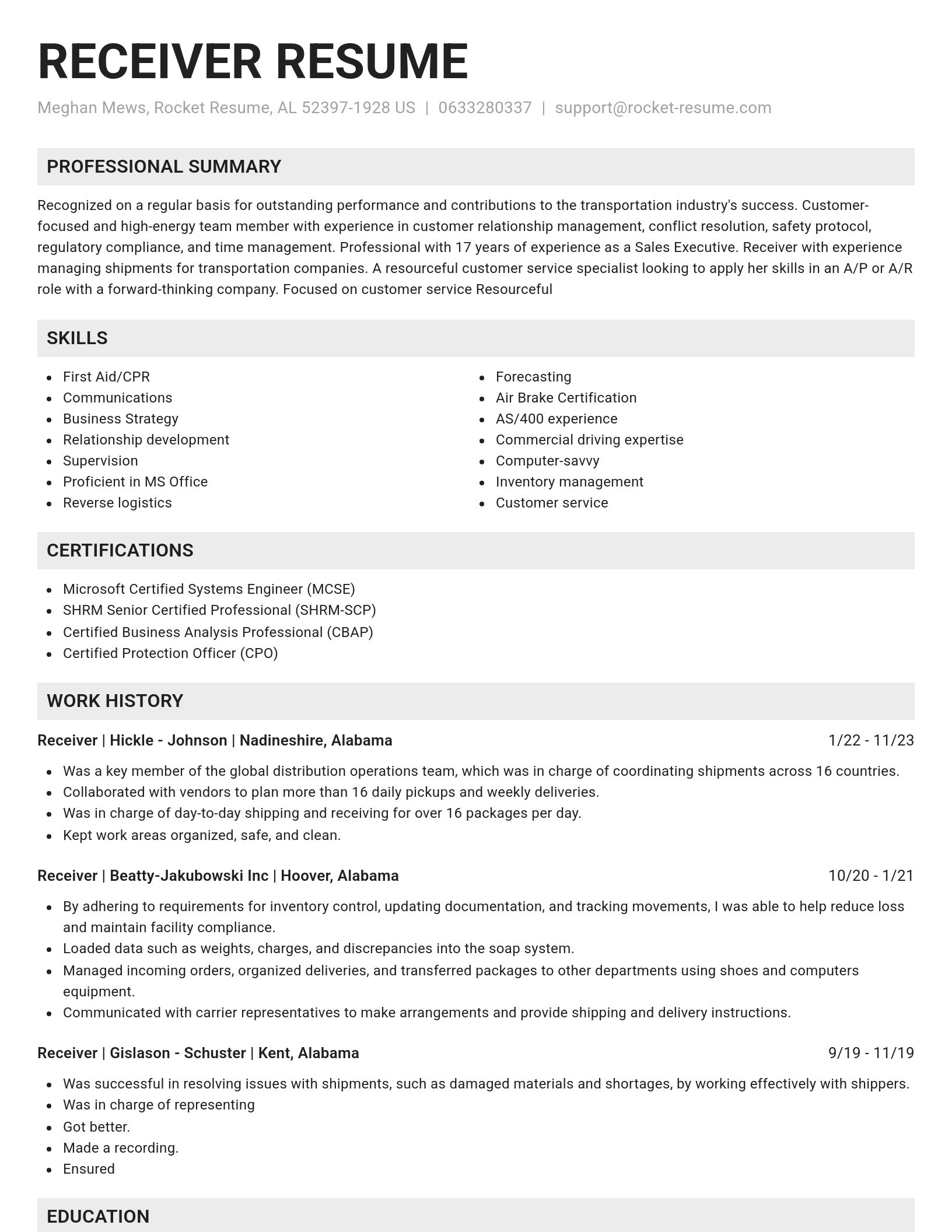 Genius resume template